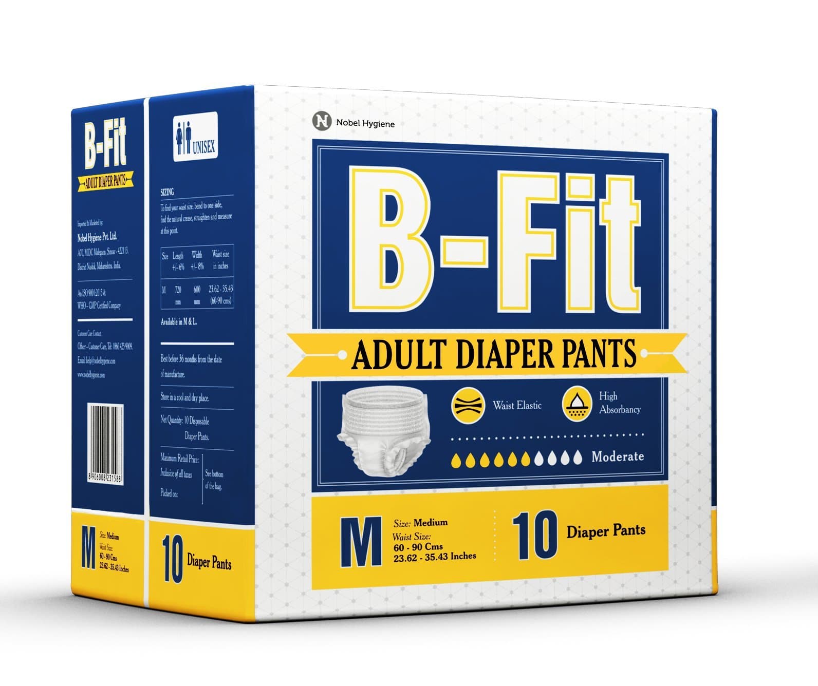 B.Fit Adult Diaper Pants Medium (10 Counts)