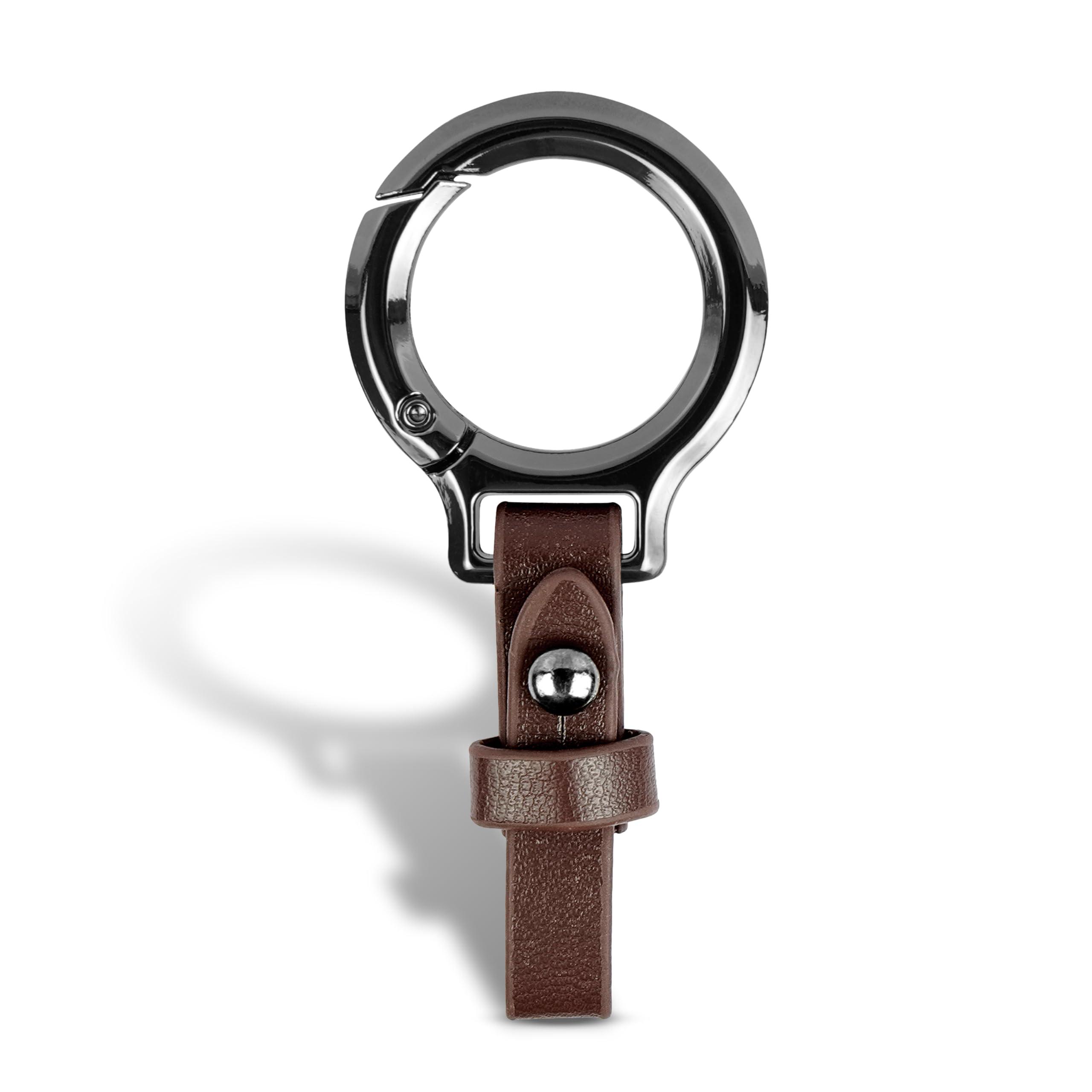 Storite Round Hook Keychain Quick Links Safety Chain, Brown