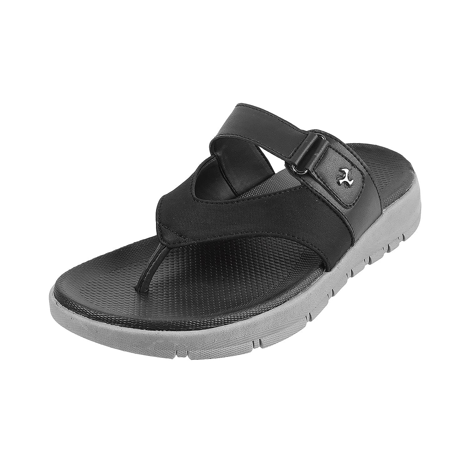 Mochi Men Black Strappy Faux Leather Comfort Stylish Sandals UK/8 EU/42 (16-607)