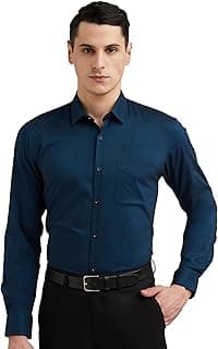 Peter England Men's Everyday Solid Slim Fit Full Sleeve Formal Shirt | Cotton-Rich