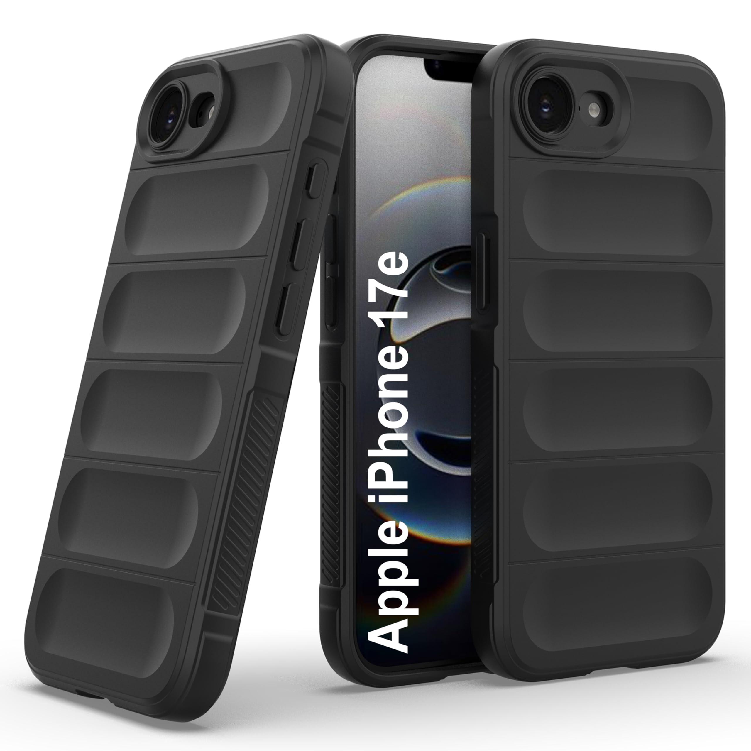 Zapcase Back Case Cover for iPhone 17e | Compatible for iPhone 17e Back Cover | Liquid Silicon Magic Case with Camera Protection | Black