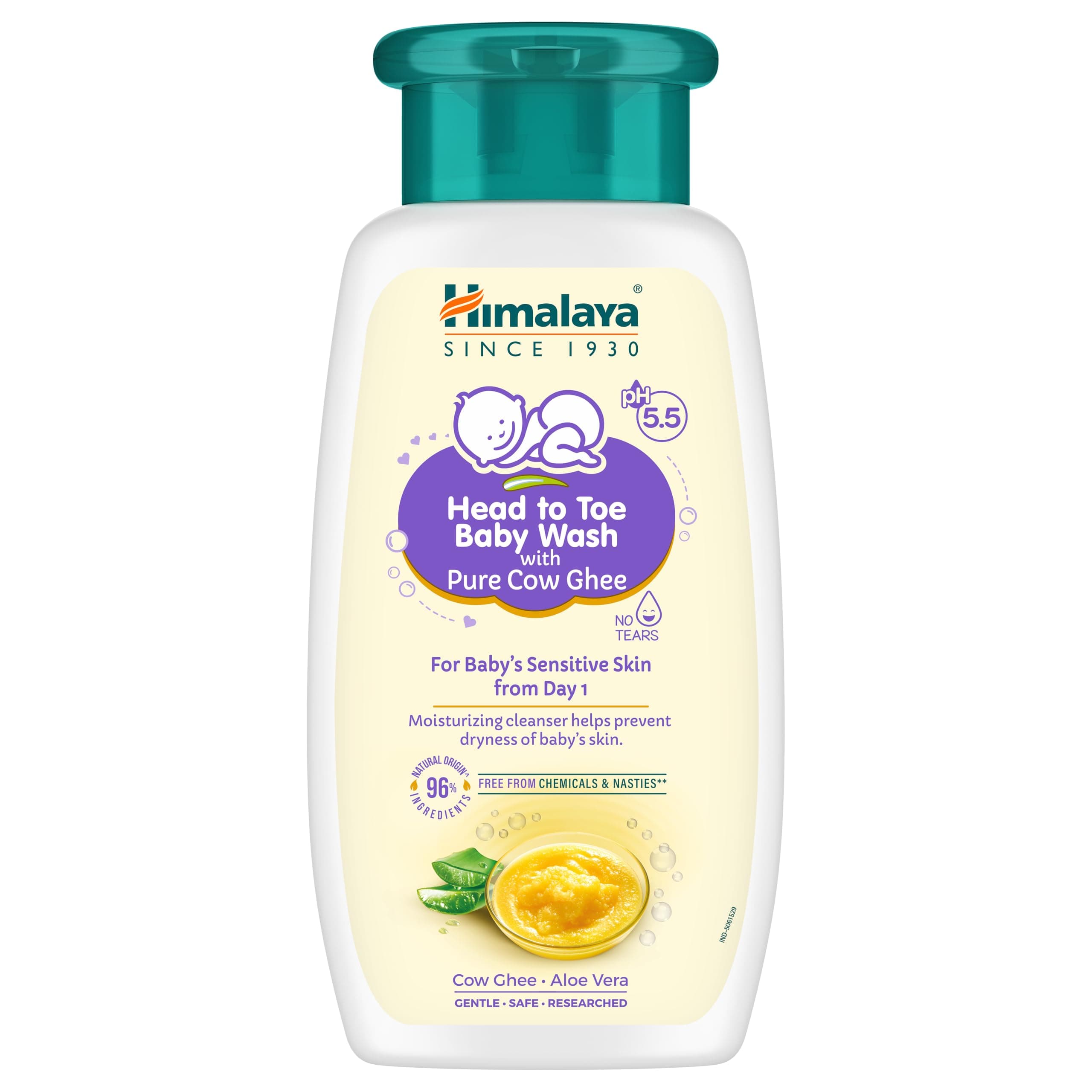 Himalaya Baby Head to Toe Wash with Pure Cow Ghee 200ml|For Sensitive Skin