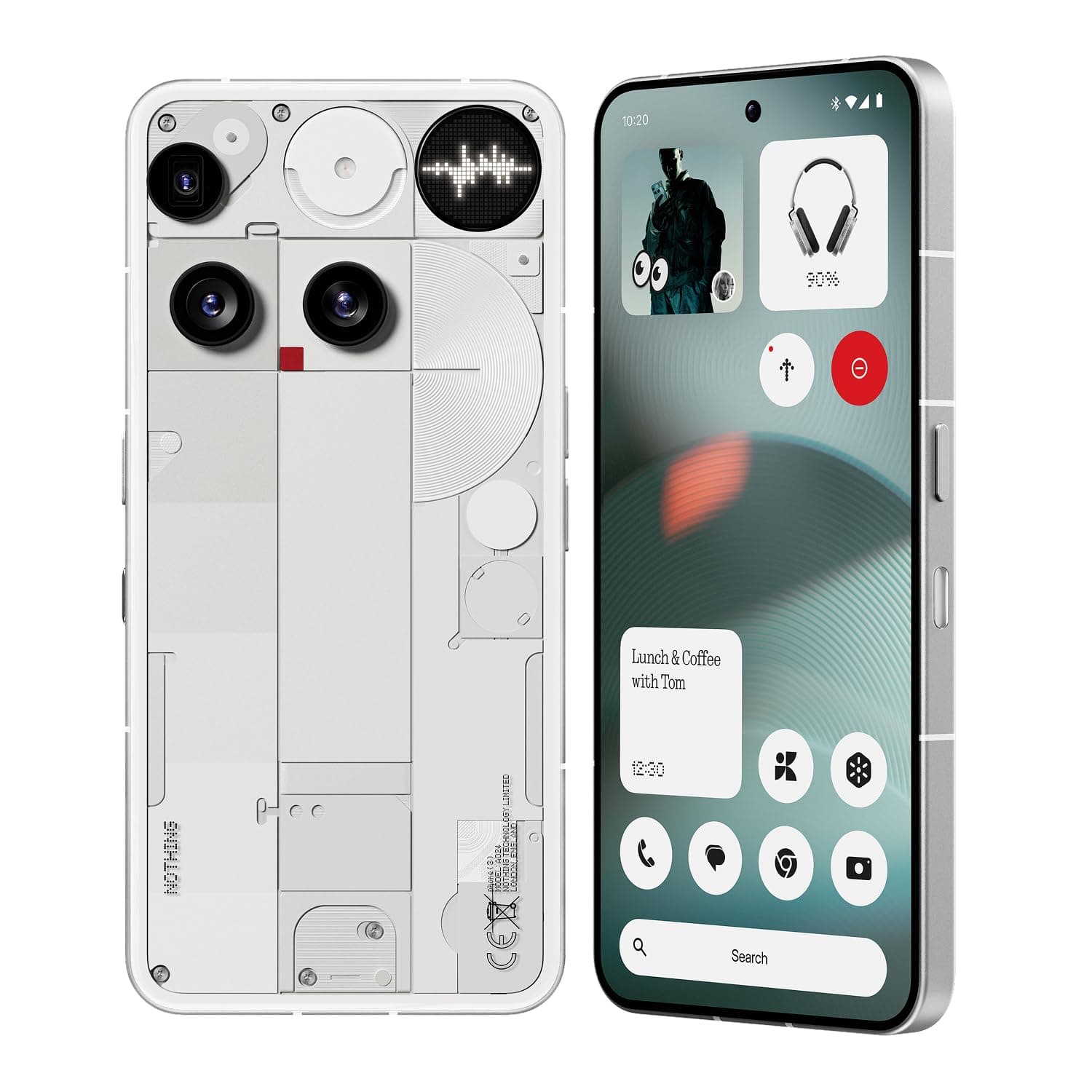 Nothing Phone (3), White (12GB, 256GB) | Snapdragon 8s Gen 4 | 50MP + 50MP + 50MP Rear Camera | 1.5K+ 120Hz AMOLED Flexible LTPS Display