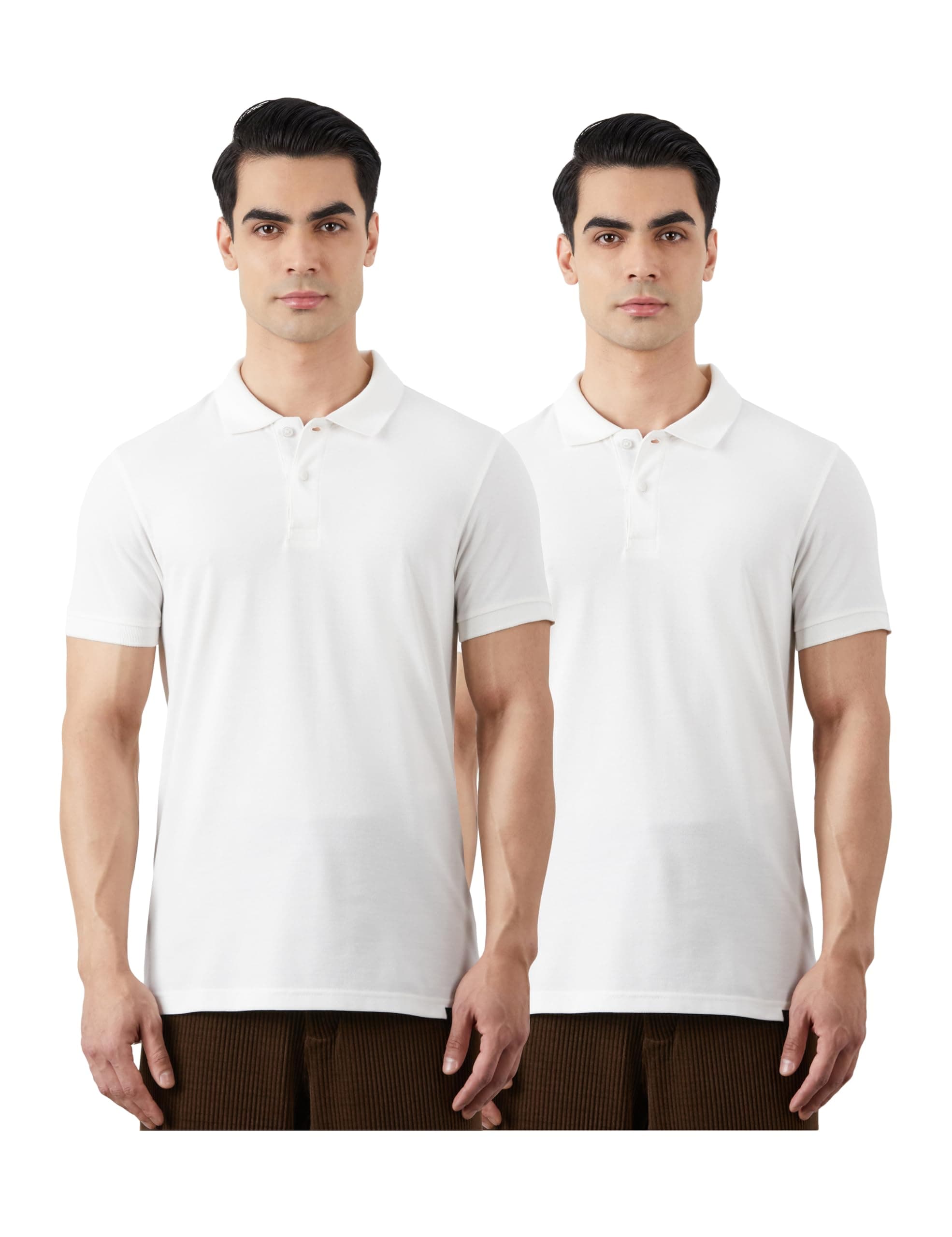 Amazon Brand - Symbol Men's Cotton Rich Solid Polo Tshirt | Collar Tshirts | Half Sleeves | Plain-Regular Fit (Available in Plus Size and Combo Pack of 2)