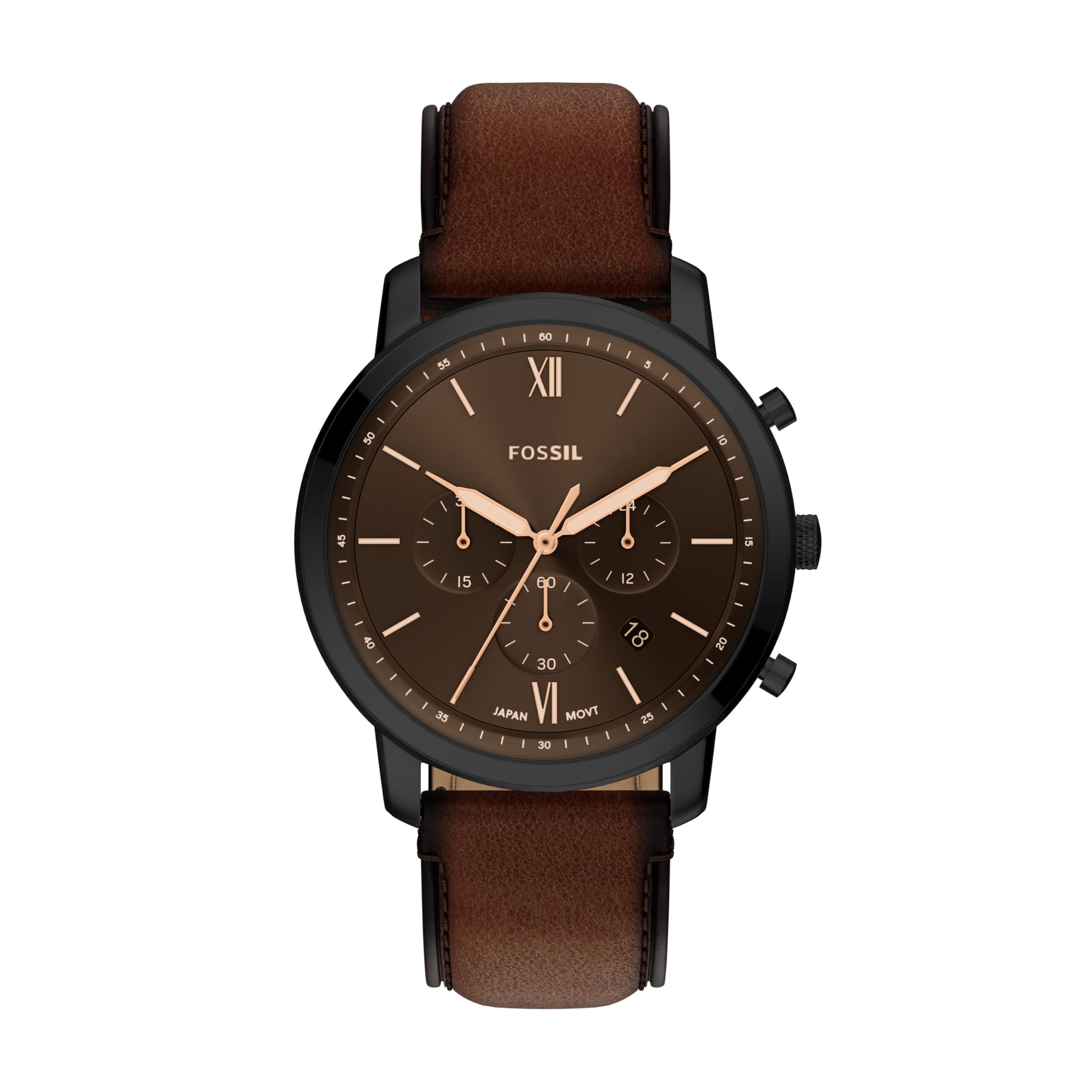 Fossil Neutra Brown Quartz Leather Watch FS6163