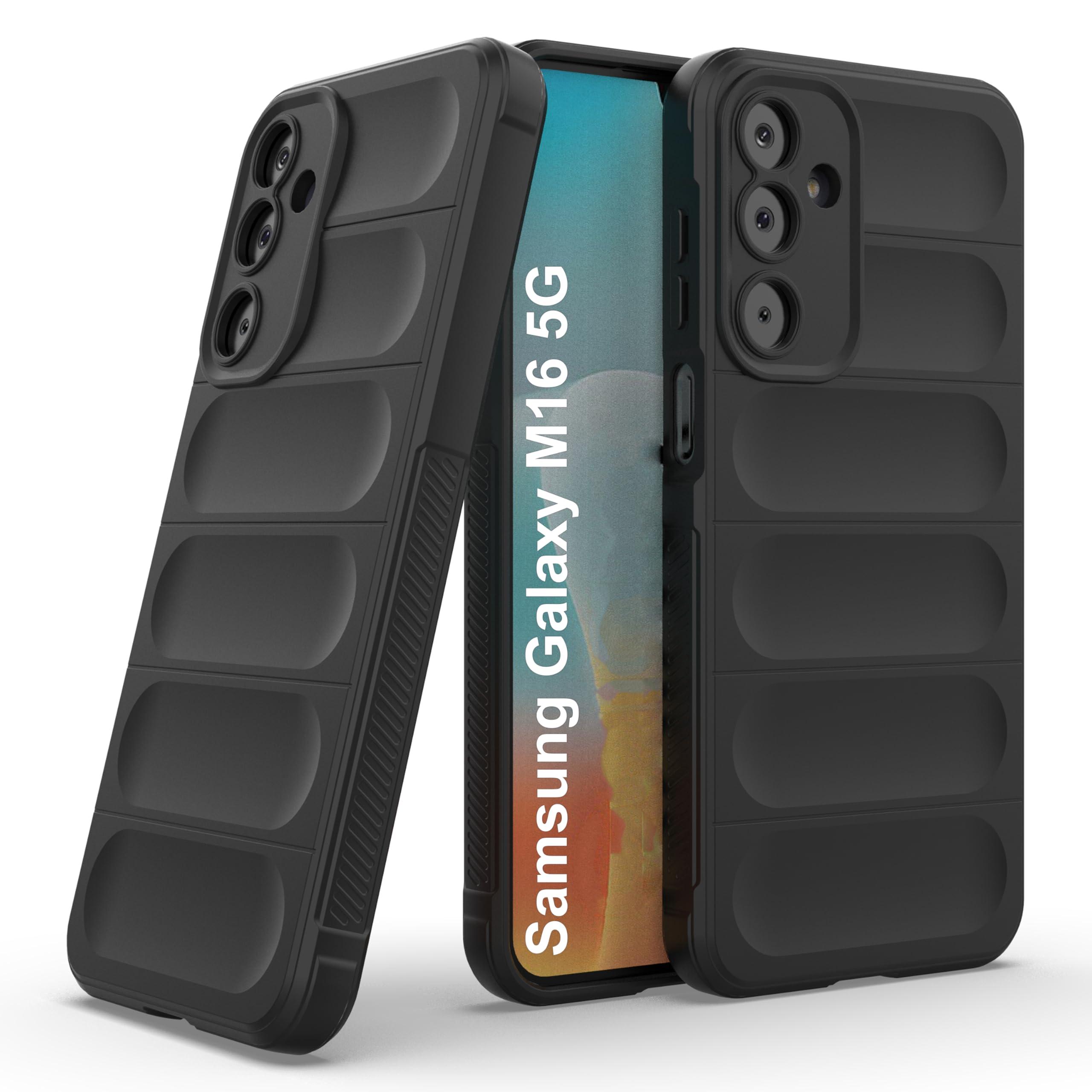 Zapcase Back Case Cover for Samsung Galaxy M16 5G | Compatible for Samsung Galaxy M16 5G Back Cover | Liquid Silicon Magic Case with Camera Protection | Black