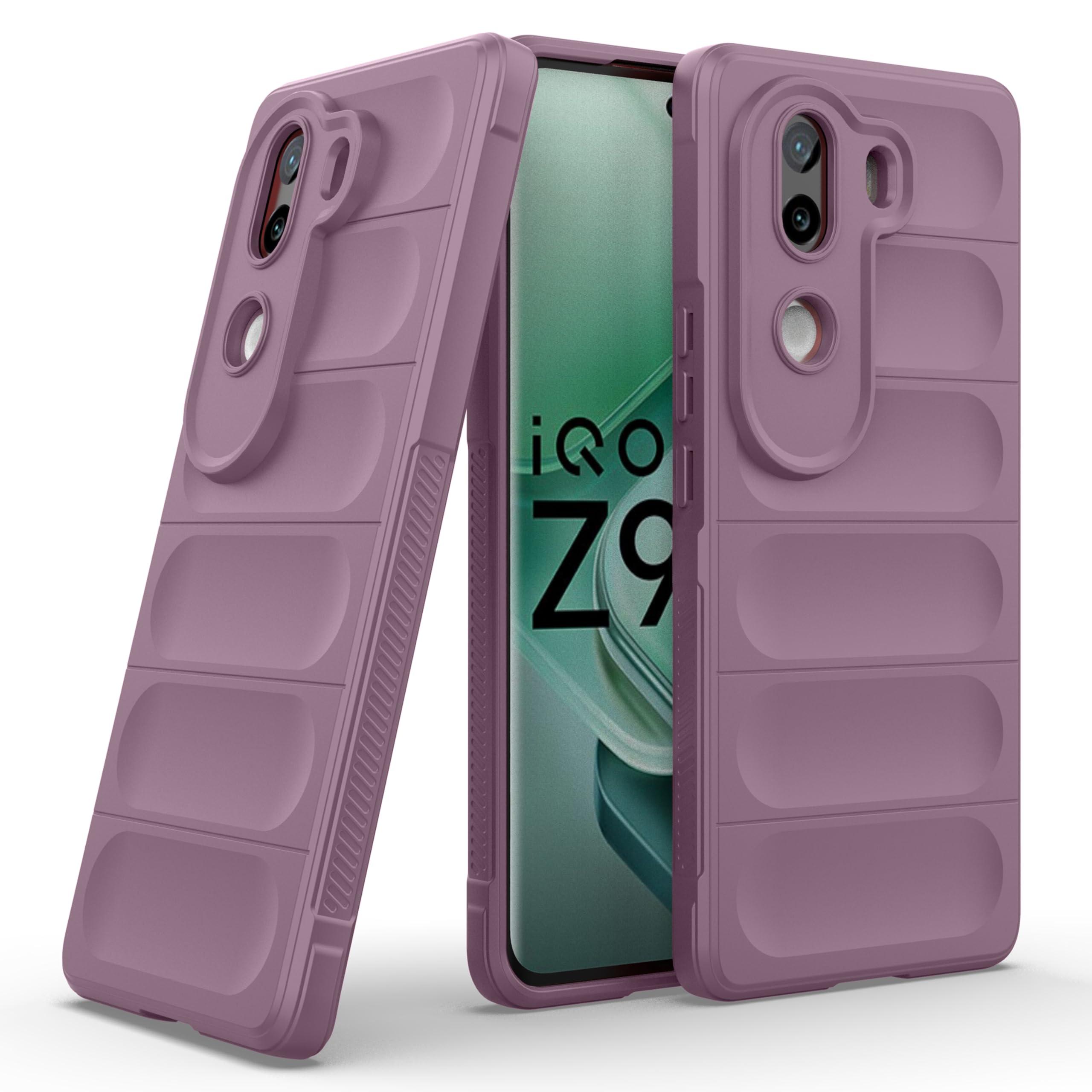 Zapcase Back Case Cover for iQOO Z9s 5G | Compatible for iQOO Z9s 5G Back Cover | Liquid Silicon Magic Case with Camera Protection | Lavender