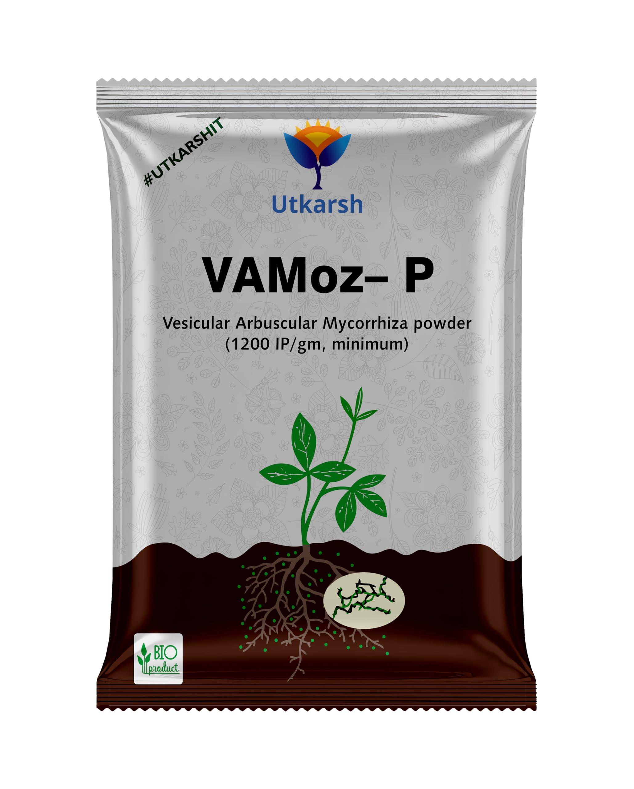 Utkarsh Mycorrhiza with 1200 IP/gm Bio Fertilizers for Healthy Plants, Vigorous Stem Girth, Enhances Nutrient Absorption, Water Uptake & Soil Aeration | VAMoz-P (500gm)