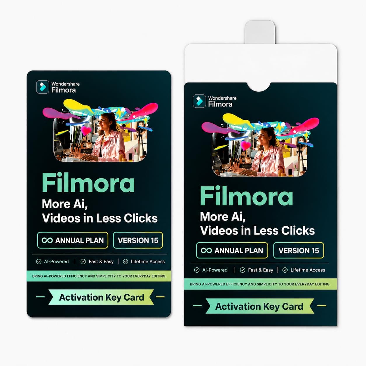 [Latest Version] Filmora Video Editor Annual Plan - (1 Device Per OS) | AI Video Editing Software | Multi-OS Support | Switch Systems Anytime (Version 15, PC-Mac)