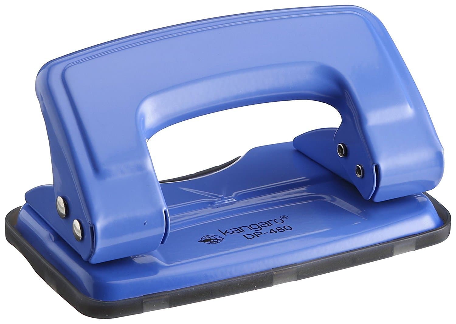 Kangaro Desk Essentials DP-480 2 Hole Heavy Duty Metal Paper Punch | Removable Chip Tray | 12 Sheets Capacity | Office Essentials | Color May Vary
