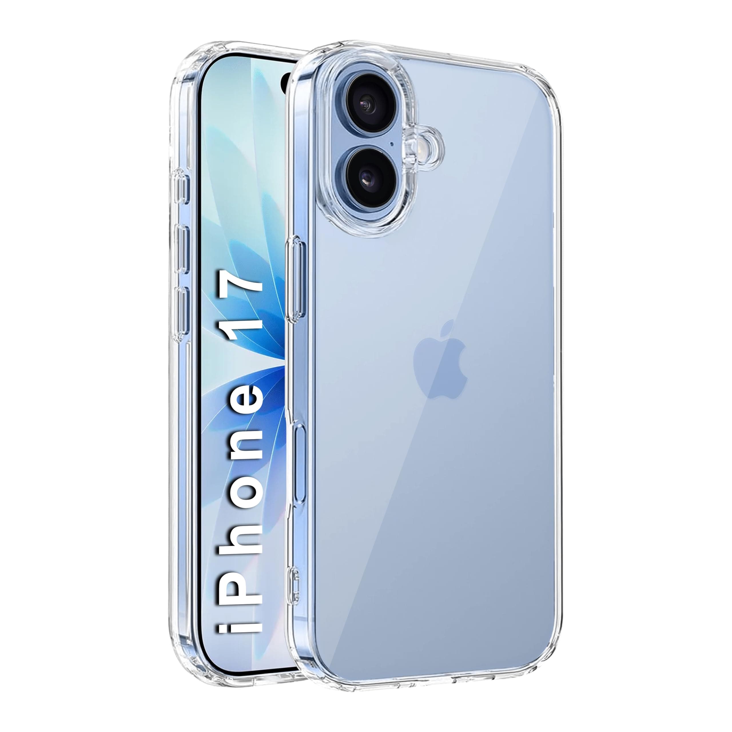 CEDO iPhone 17 Clear Case | Soft Flexible Slim-Fit | Full Body 360 Protection Shock Proof TPU Back Cover (Transparent)