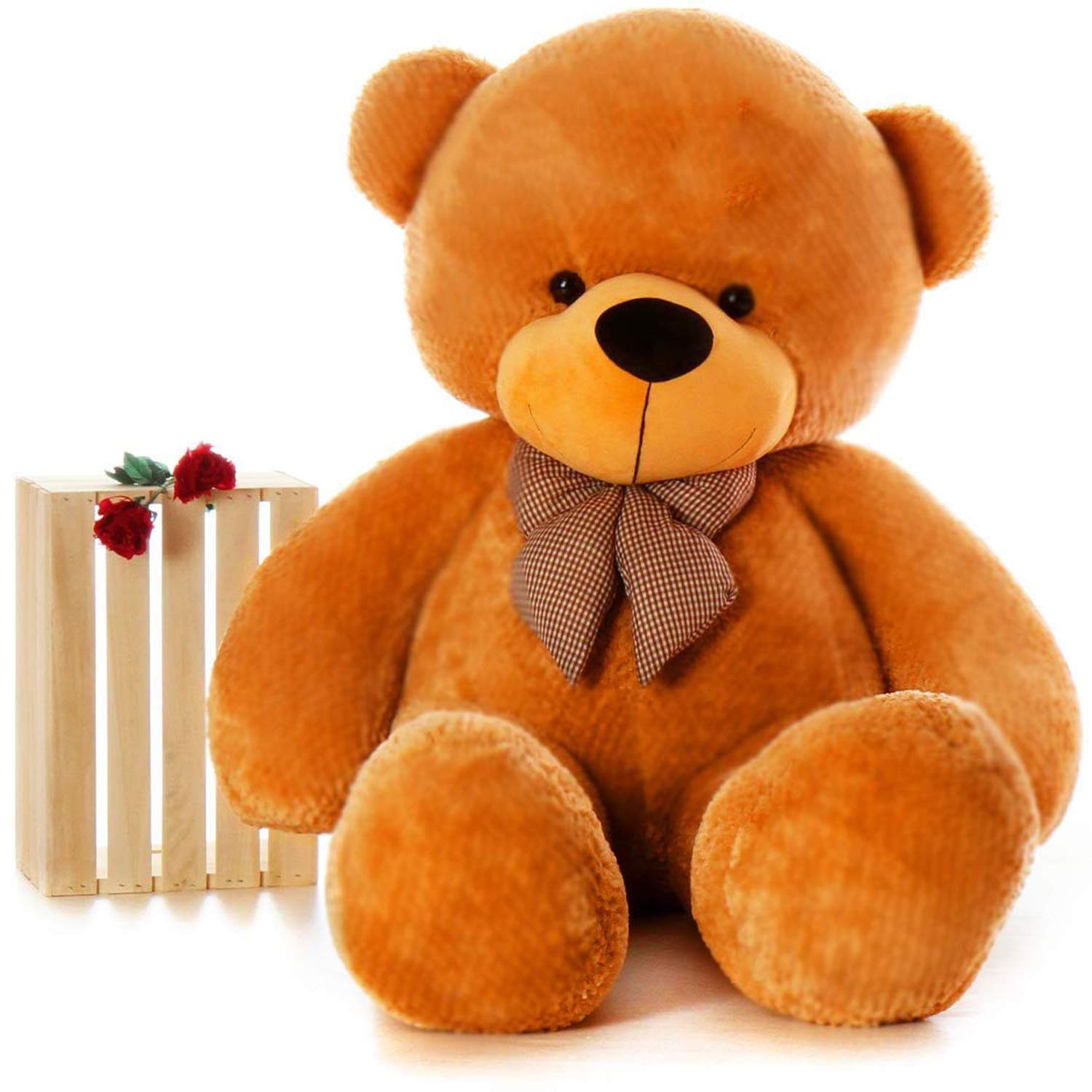 HUG 'n' FEEL SOFT TOYS – 6 Feet Brown Giant Teddy Bear Big Size Soft Plush Stuffed Animal Ultra Soft, Cuddly & Huggable Toy for Kids, Girls, Boys for Birthday, Anniversary