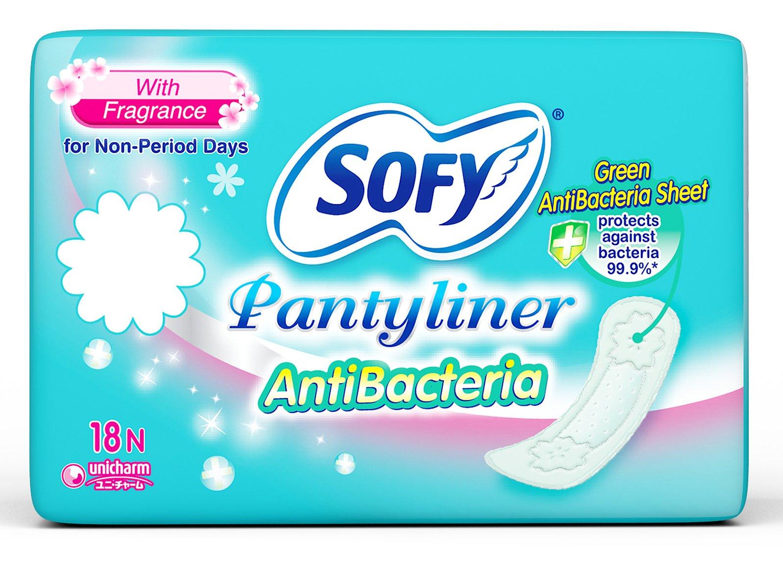 Sofy Antibacteria | Women Pantyliners | 18 liners | Prevents Spotting | Feel Clean & Dry | Hygiene & Herbs | Ultra Thin