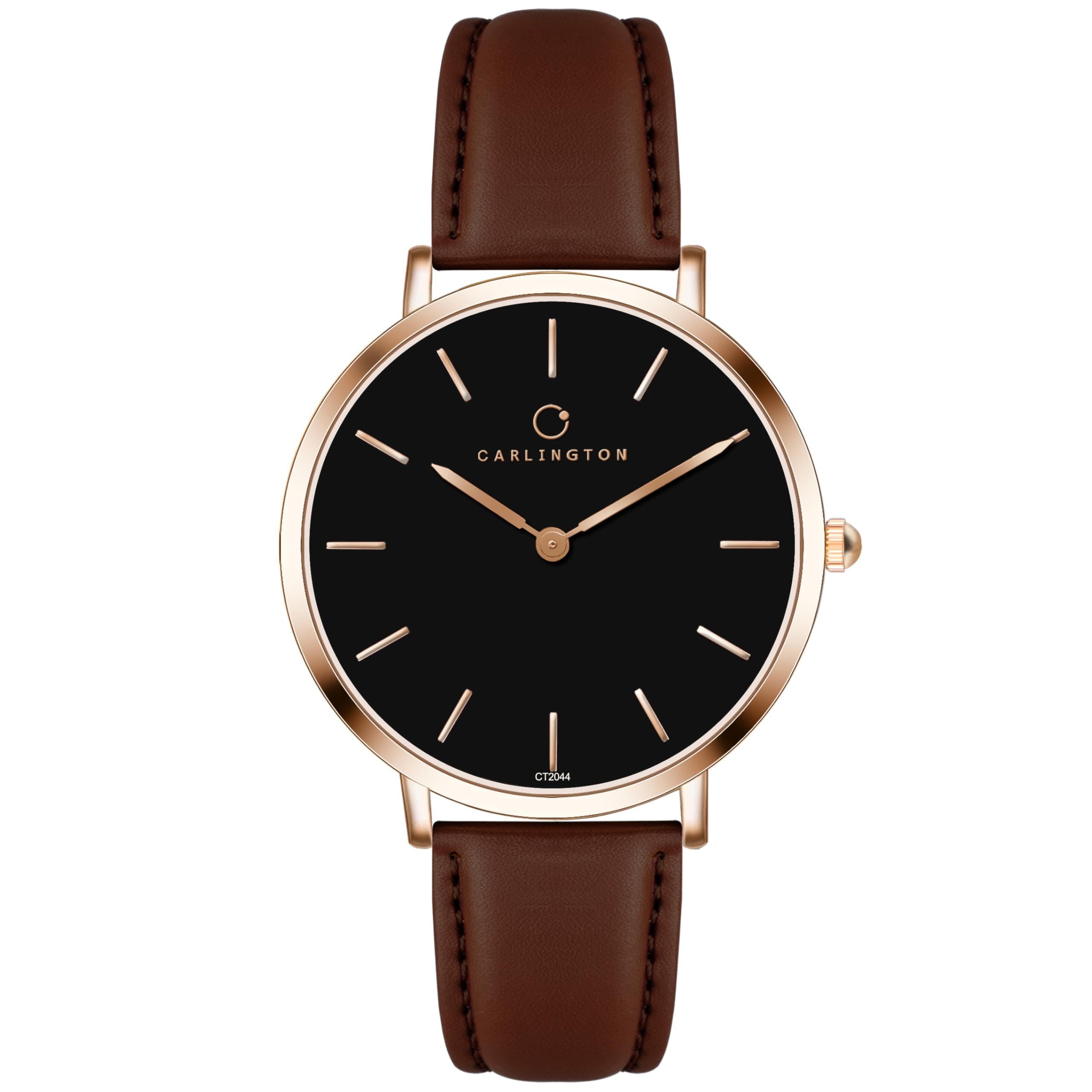 Carlington Iconic Analog Watches for Women with Premium Leather Strap - CT 2044
