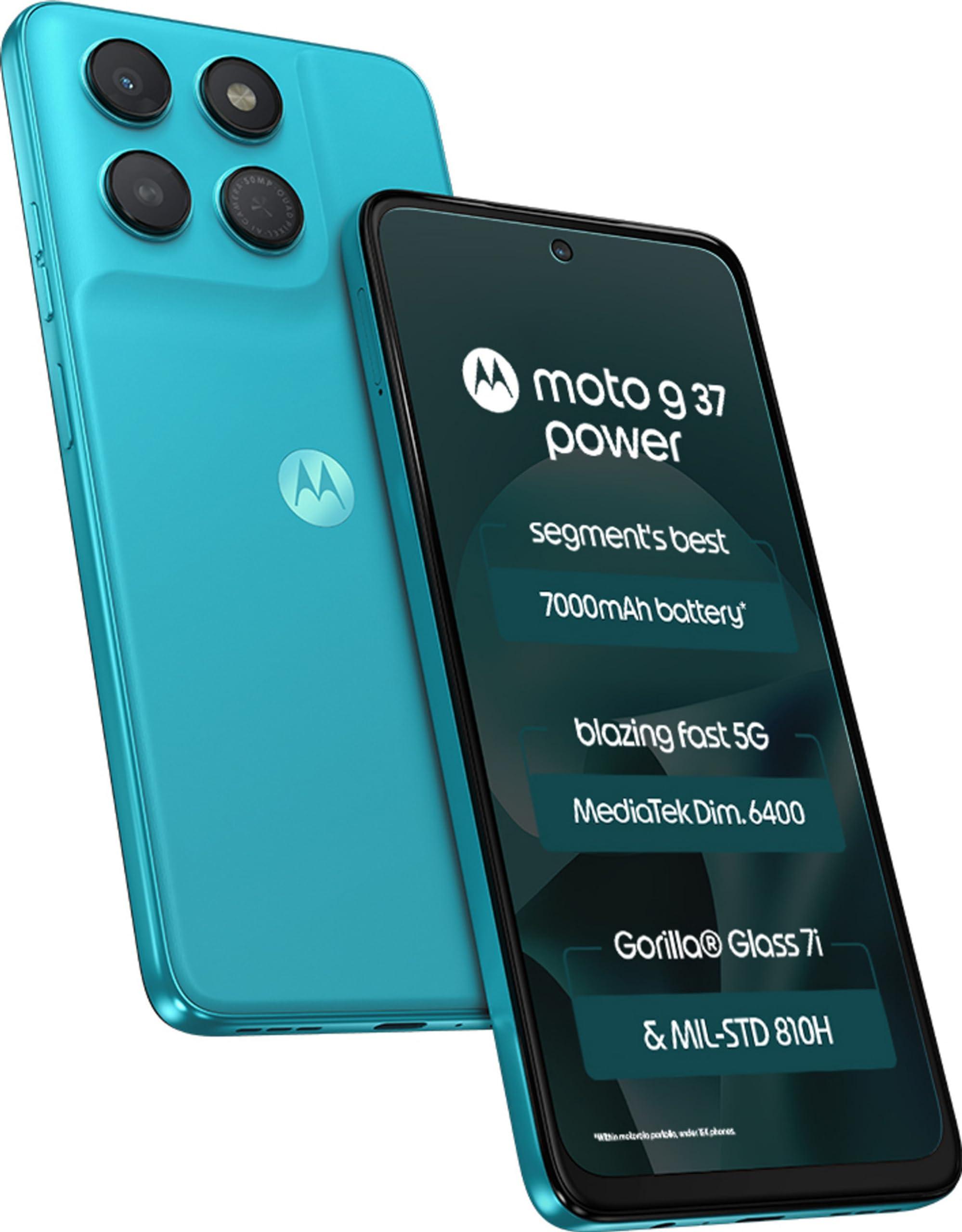 Motorola Moto g37 Power 5G (Pantone Capri, 128GB Storage, 4GB RAM) | 6.67-inch HD+ 120Hz Display | Dimensity 6400 | 50MP Camera | 7000mAh Battery | 30W Charging