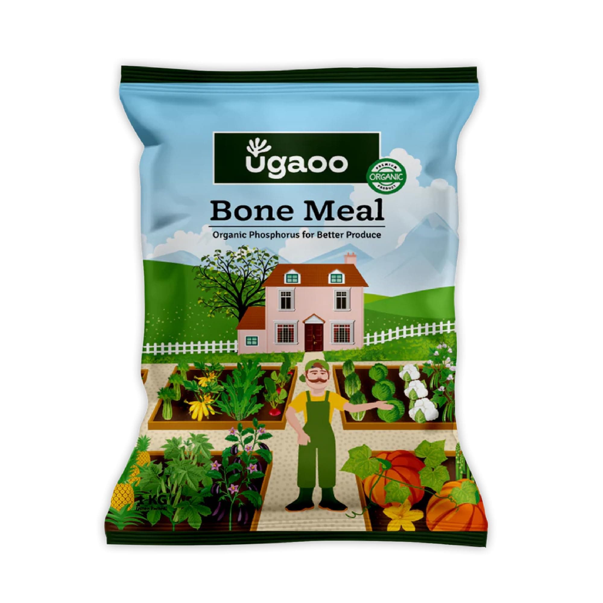 Ugaoo Bone Meal Fertilizer for Plants - 5 Kg | Organic Phosphorus and Calcium Source for Flowering and Fruiting Plants | Natural Slow-Release Plant Food for Roses Hibiscus Tomato and Home Garden Pots