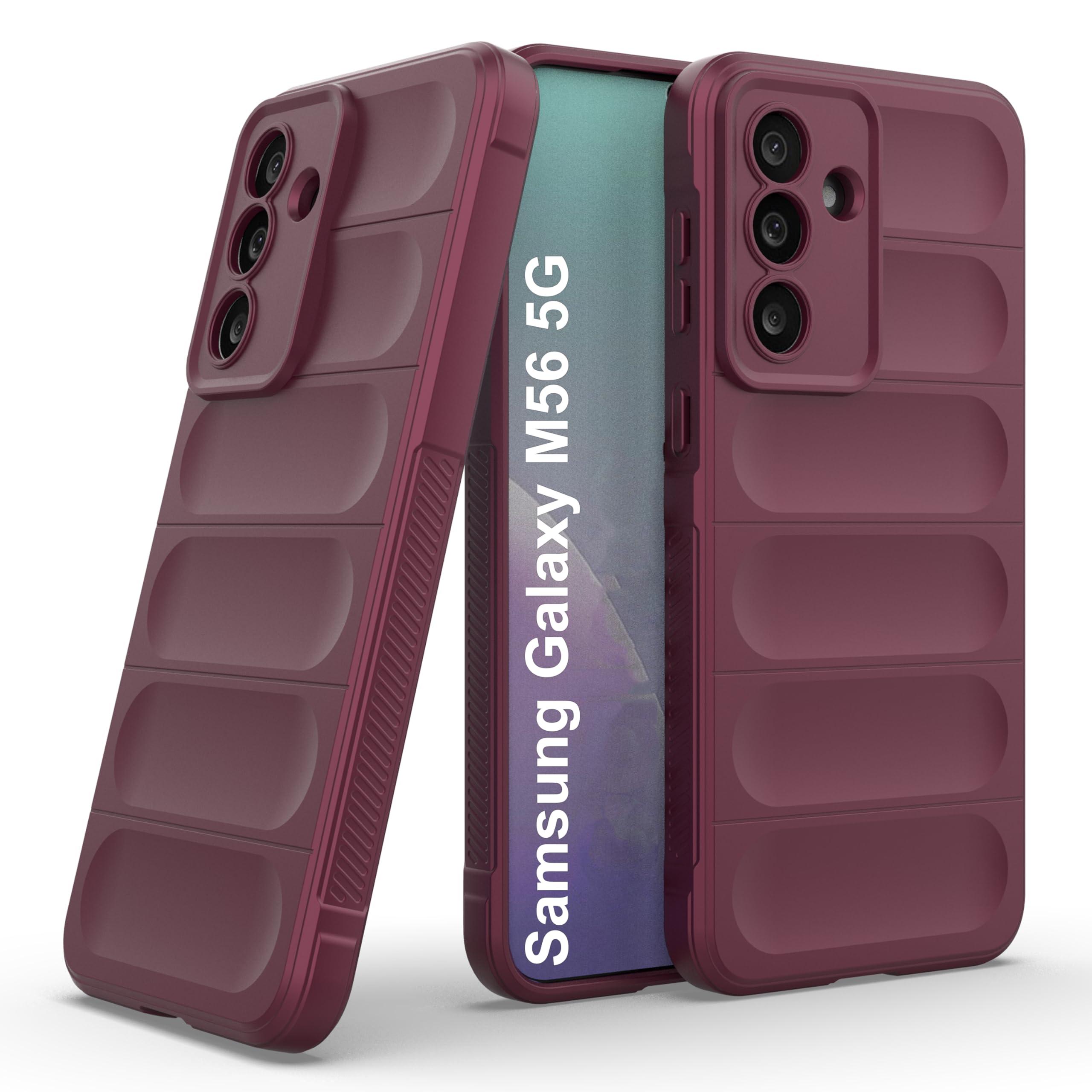Zapcase Back Case Cover for Samsung Galaxy M56 5G | Compatible for Samsung Galaxy M56 5G Back Cover | Liquid Silicon Magic Case with Camera Protection | Plum