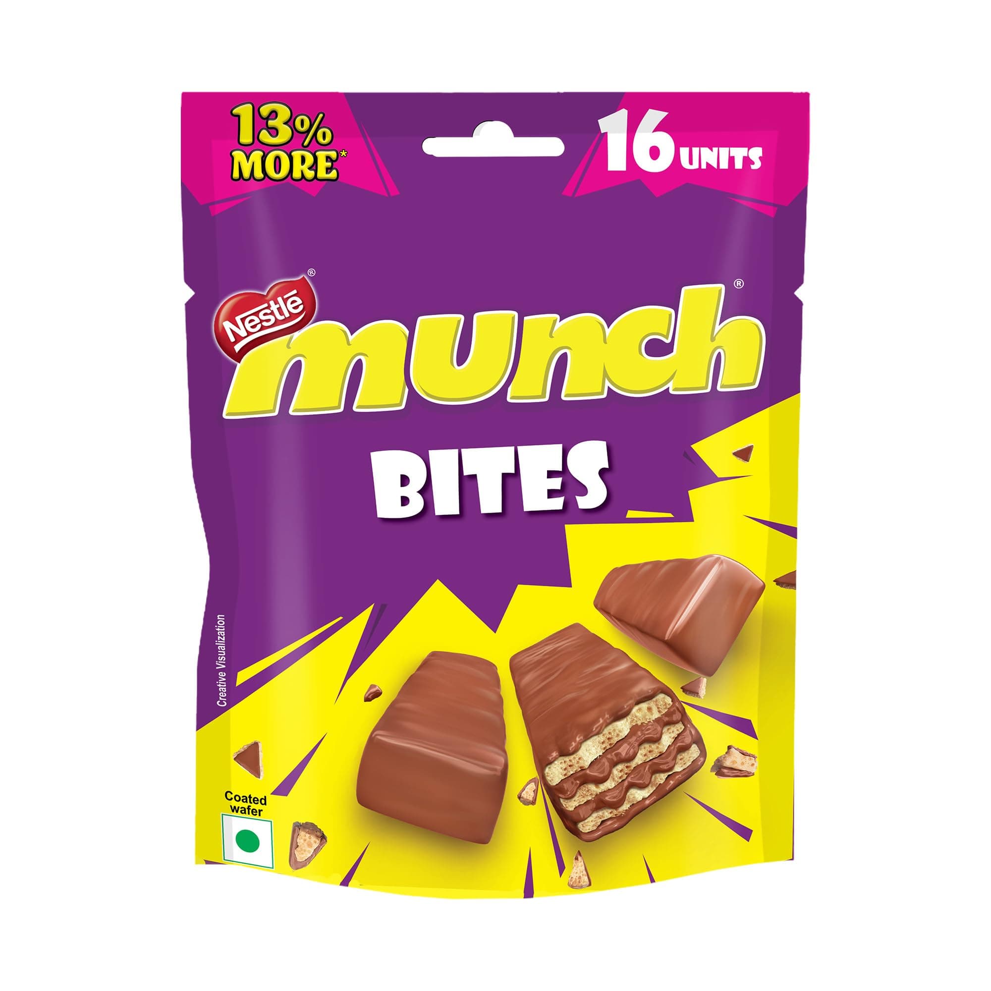 Nestlé MUNCH Bites Choco Coated Crunchy Wafer Pieces, 154.8 g
