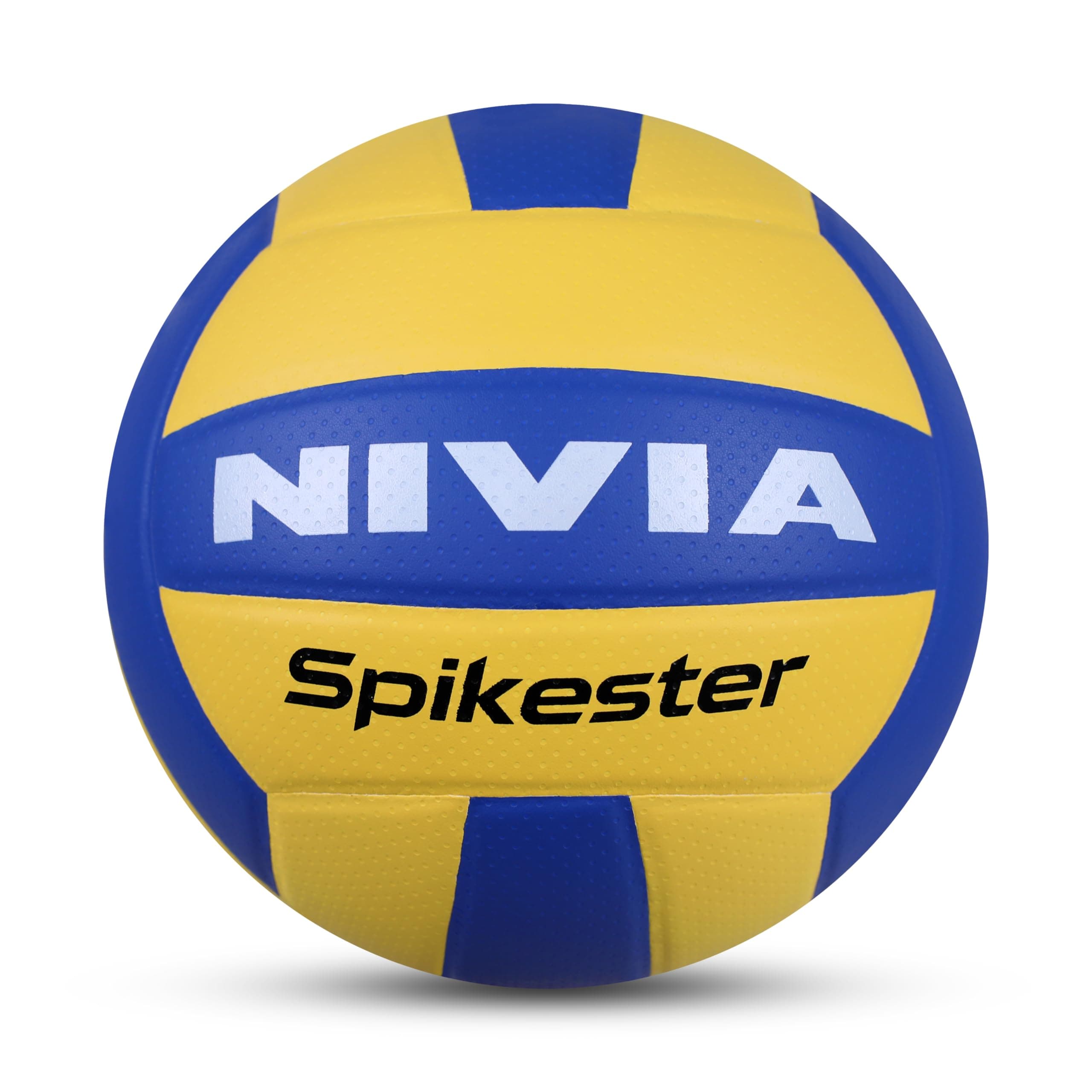 Nivia Spikester Volleyball, Training Ball, 18 Panels, PU Volleyball, Latex Bladder, to Play On All Indoor & Outdoor Surfaces (Size - 4, Yellow/Blue)