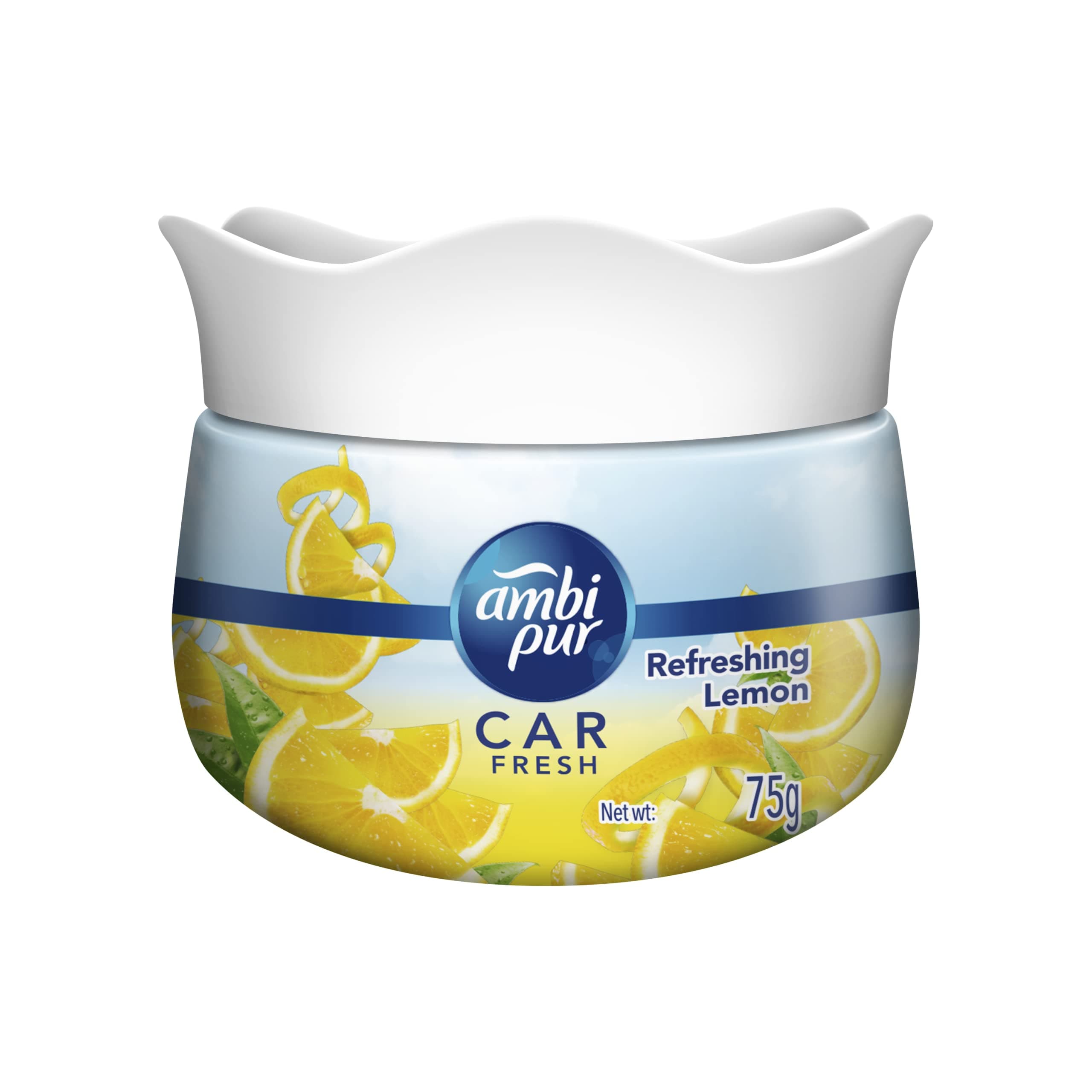 Ambi Pur Car Freshener Gel, Refreshing Lemon, 75 g