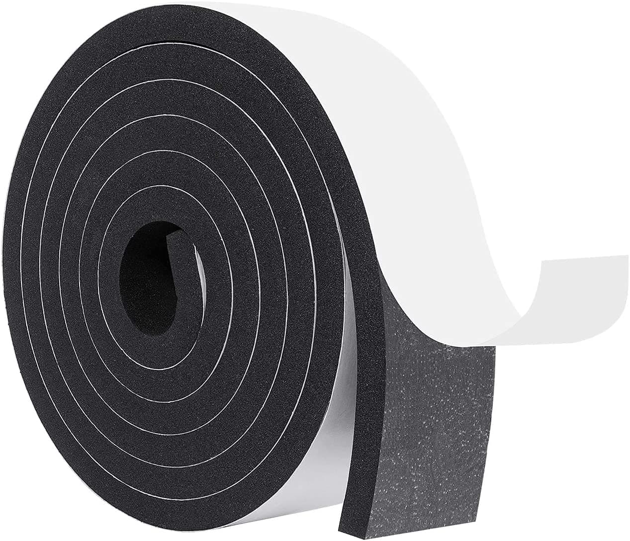 G-CHARGE Foam Single Sided High Density Self Adhesive Gasket Tape, Weather Stripping Doors and Window Insulation Soundproofing (2"(W) x 3/8"(T) x 5 Mtr (L))