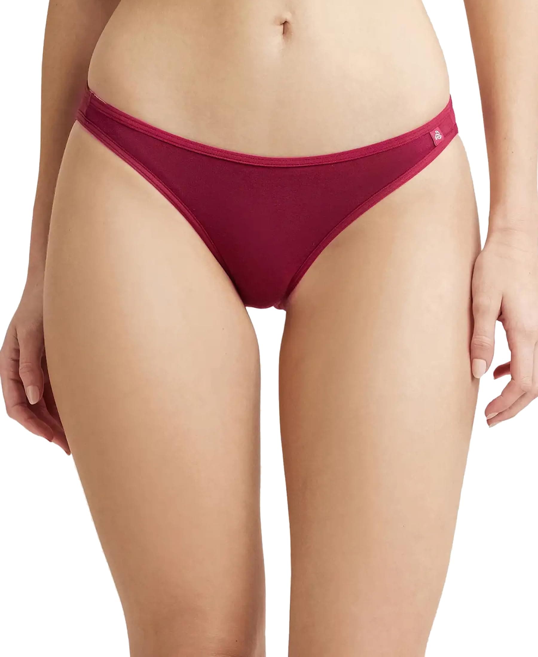 Jockey Women's Cotton Bikini (Pack of 1) (SS02_Beet Red_Medium_Beet Red_M)