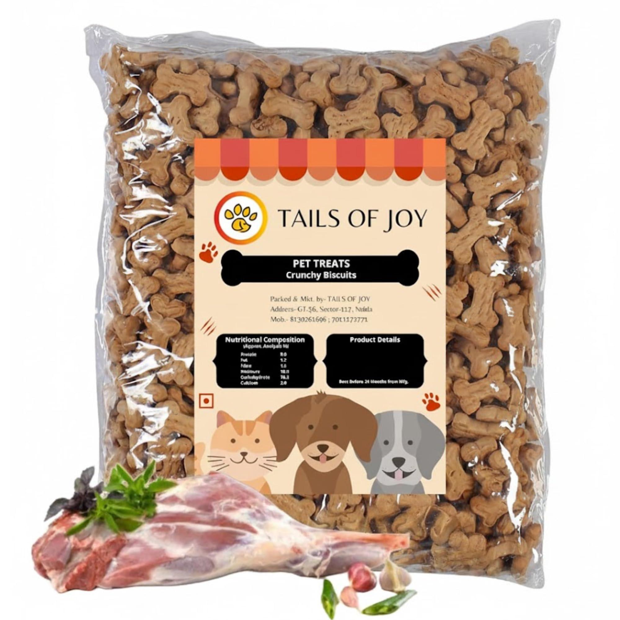 Tails of Joy Dog Treats | Crunchy Dog Chicken Biscuits for All Breeds & Ages | Healthy, Tasty & Nutritious Pet Snacks | Training Treats for Puppies & Adult Dogs | High Protein - 1 KG