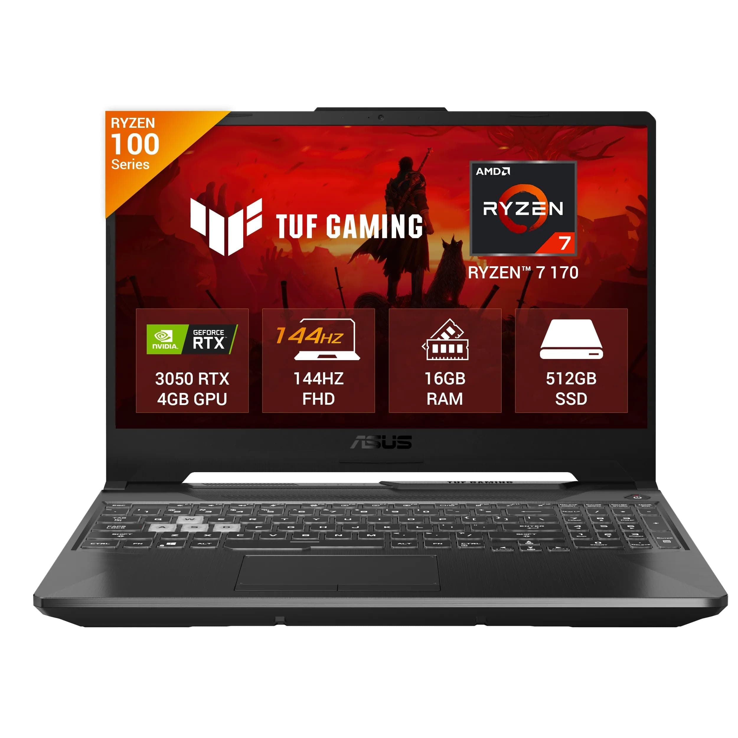 ASUS TUF A15 (2026), AMD Ryzen 7 170,RTX 3050-4GB,16GB RAM (Upgradeable),512GB SSD,FHD, 15.6"(39.6 cm),Windows 11,M365 Basic(1 Year),Office 2024, Graphite Black, 2.3 Kg, FA506NCQ-HN007WS,Gaming Laptop