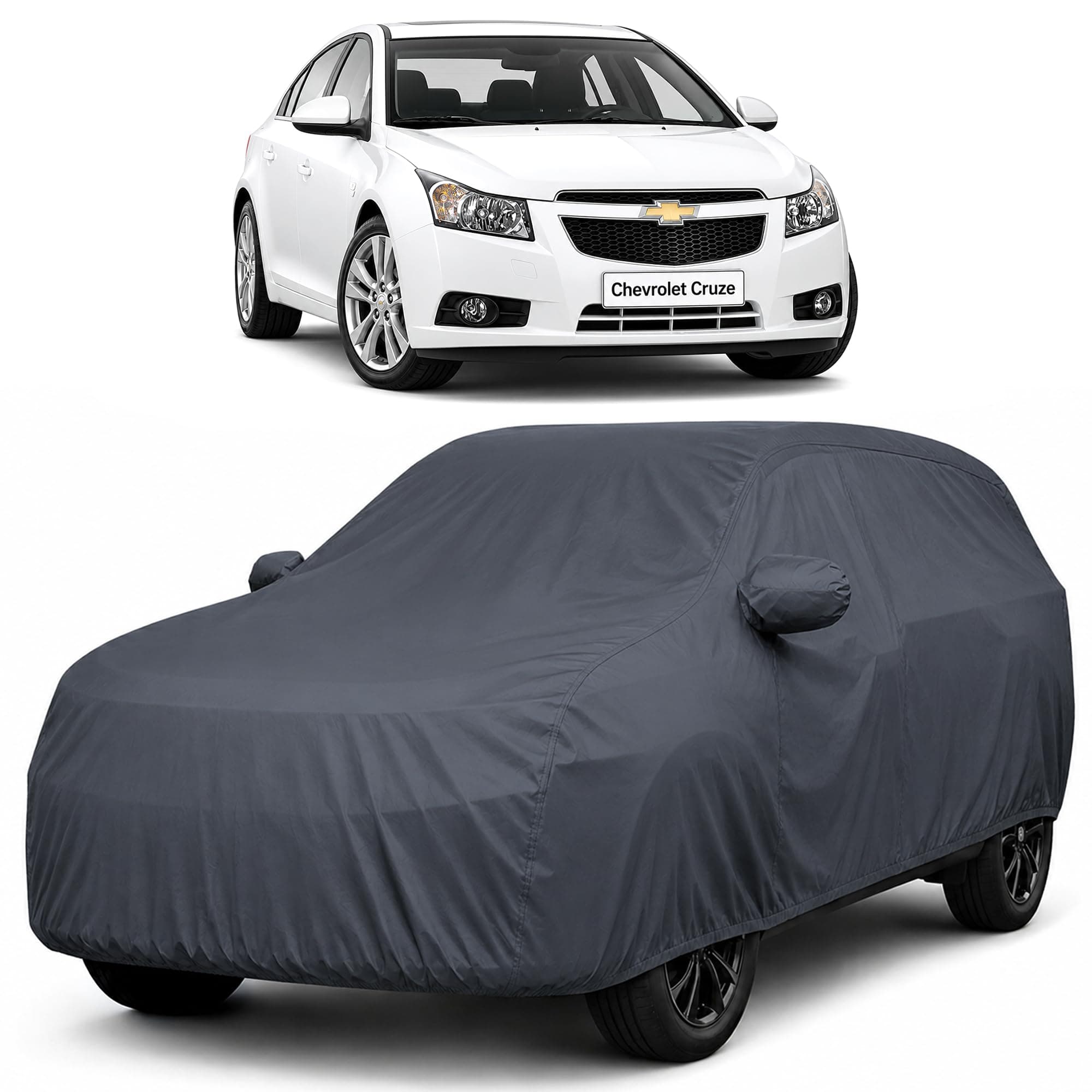 Autofact Car Body Cover Compatible with Chevrolet Cruze | Custom Fit Car Cover |100% Waterproof | Triple-Stitched Lightweight Fabric | Dustproof | Indoor & Outdoor Use | Elastic Bottom