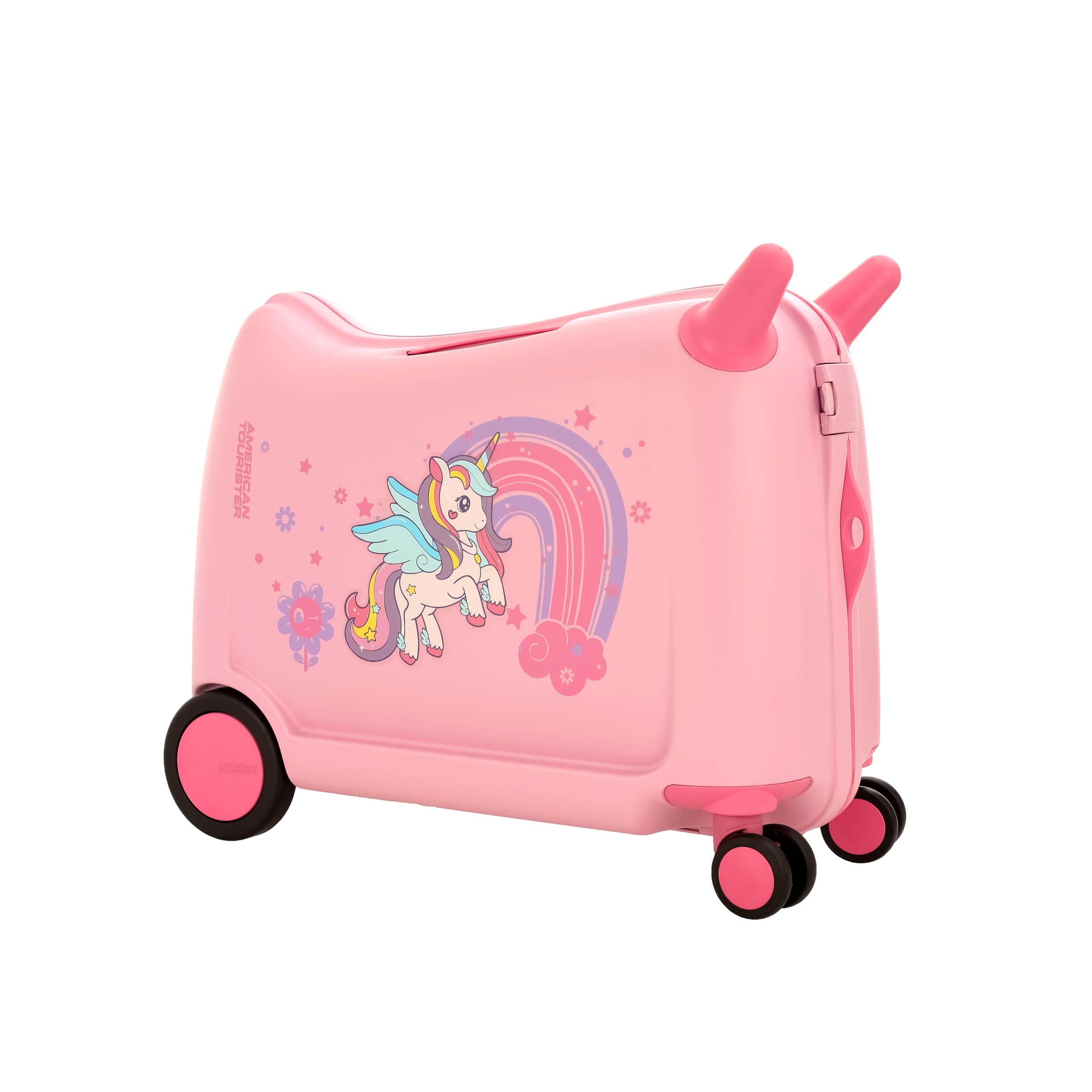 American Tourister Cabin SKIDDLE SP 39.5 cm Small Polypropylene (PP) Hard 4 Wheels Spinner Kid Luggage/Suitcase/Trolley Bag for Travel (Light Pink Unicorn)