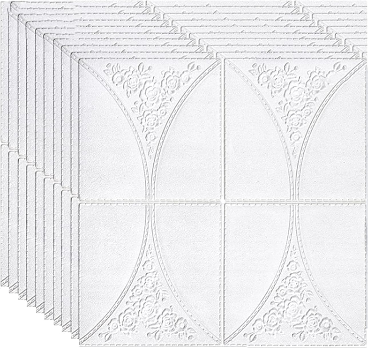 Barebeauty 3D Wall Panel Wallpaper, Self Adhesive PE Foam Brick Sticker, Waterproof Wall Covering for Home Decor, 70 x 70 cm (Pack of 10, 52.7 Sq. Ft. Approx)