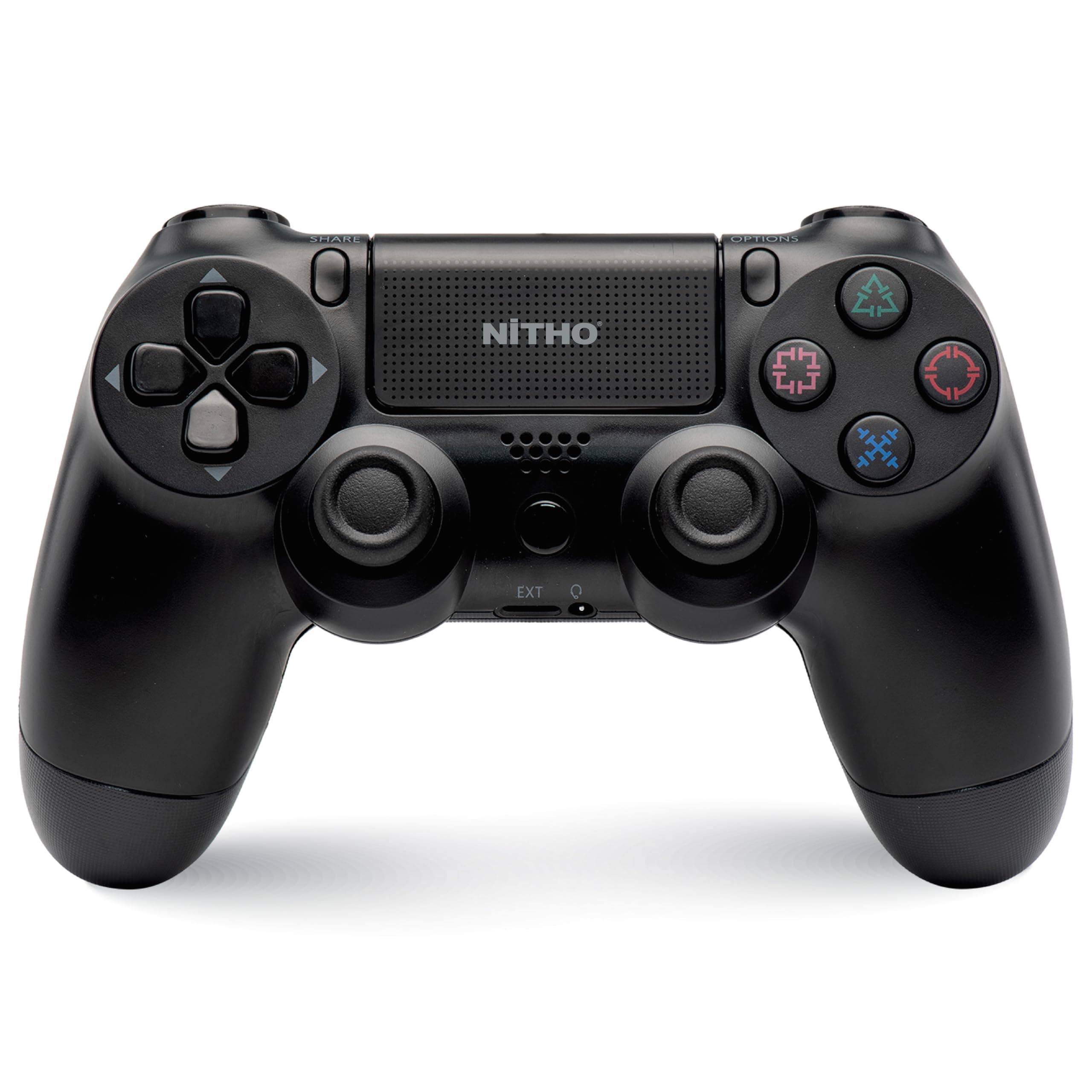 NiTHO PADMATE Wireless Gamepad Controller for PS4, PC, PS3, Steam Deck, PS5 (only play with PS4 games) | Gaming Joystick with Touchpad, 6-Axis Motion Sensor, Dual Vibration, Analog Triggers & Sticks - Black