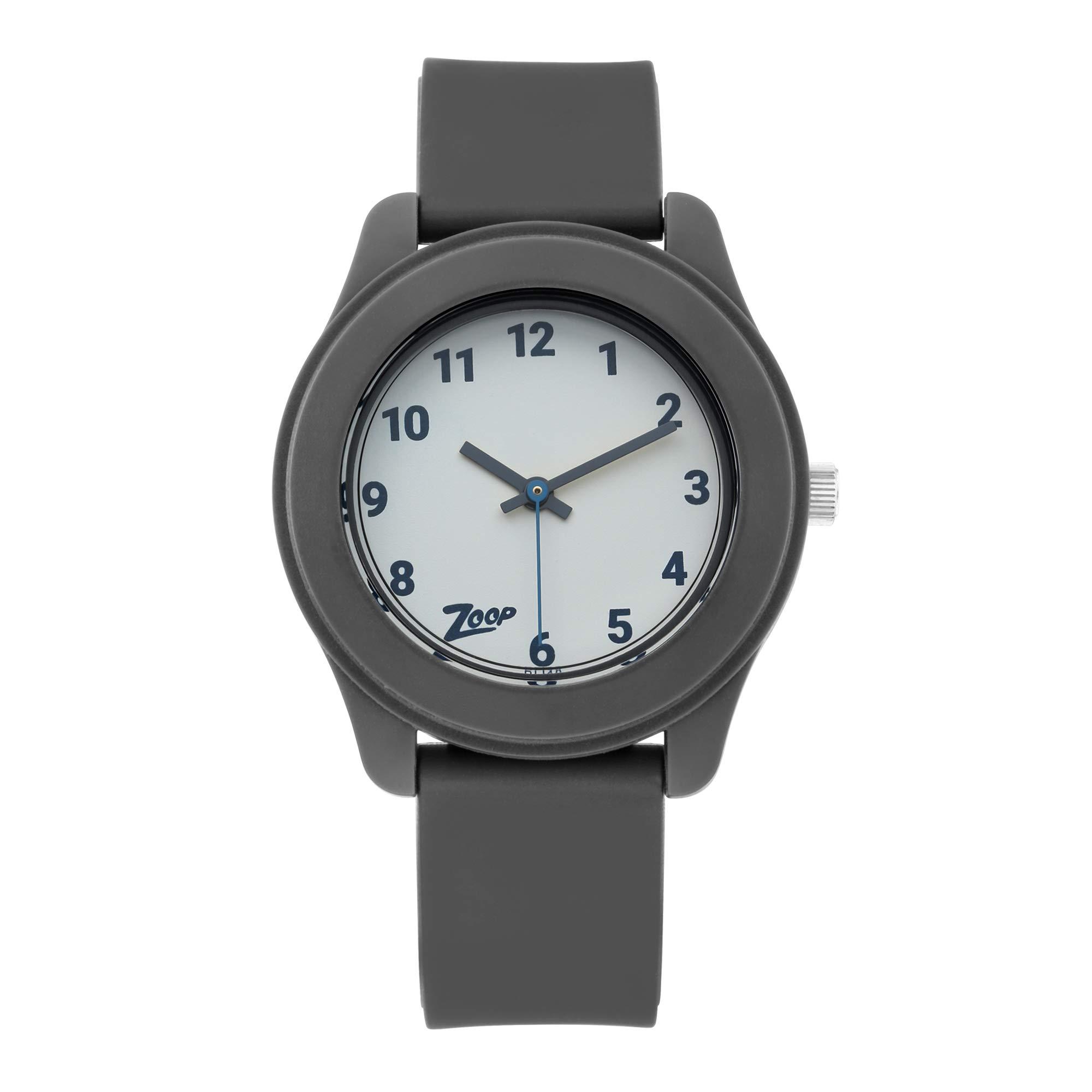 Zoop Silicone Analog White Dial Unisex-Child Watch-26019Pp05