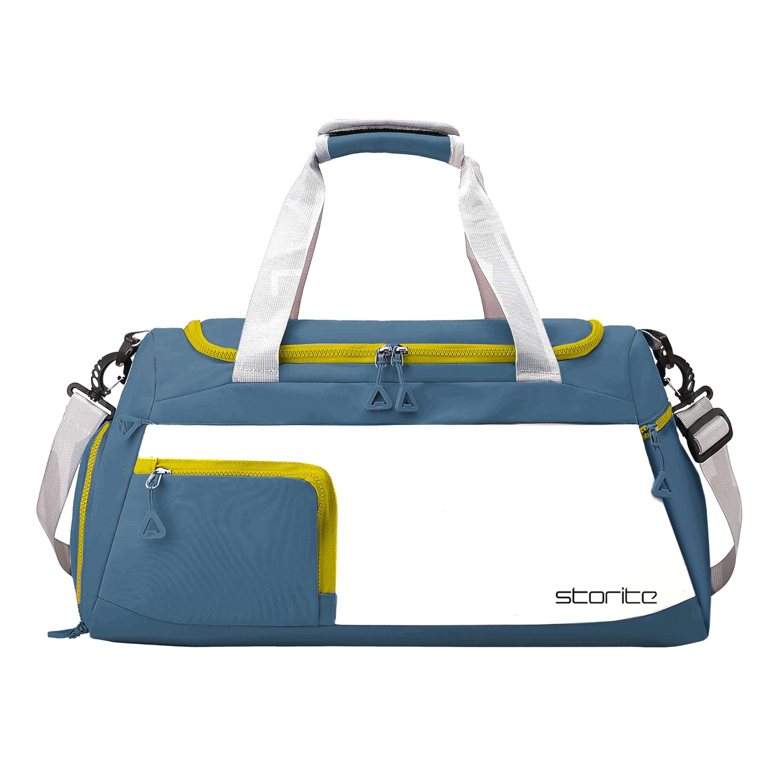 Storite Travel Duffle Bag with Shoe Compartment, Blue, 50x25x27 cm