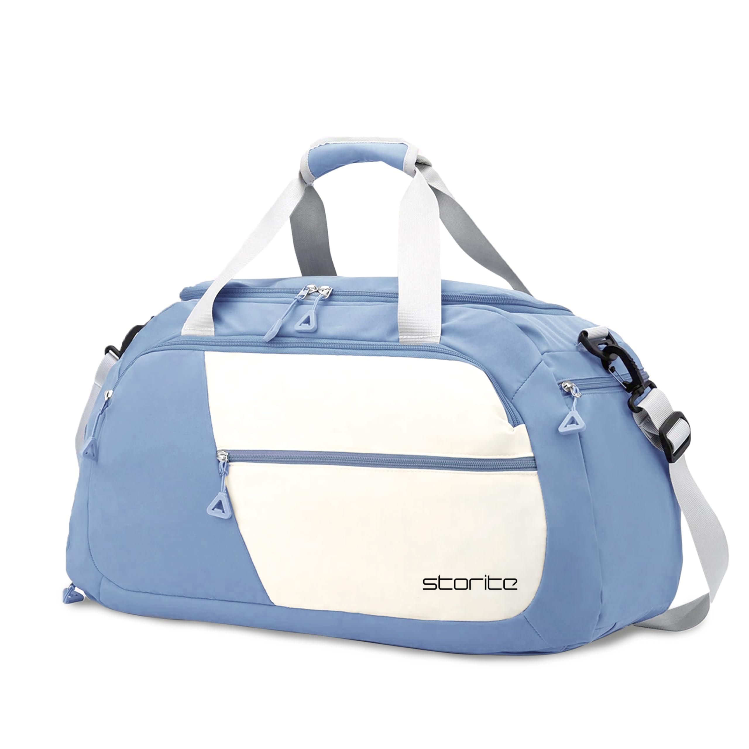 Storite Travel Backpack with Shoe Compartment, Blue, 53x23x24 cm