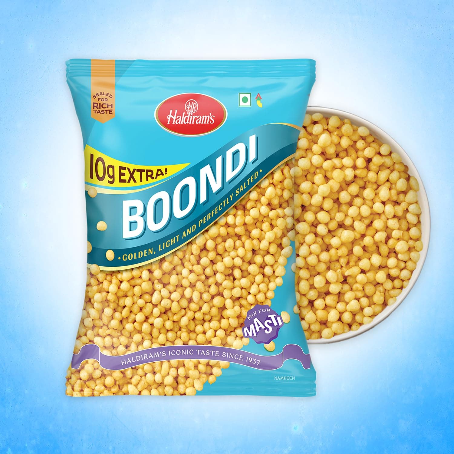 Haldiram's Delhi Boondi Plain,(200 gram+10 gram/20 gram Extra) 220 gram/210 gram/200 gram[weight may vary]