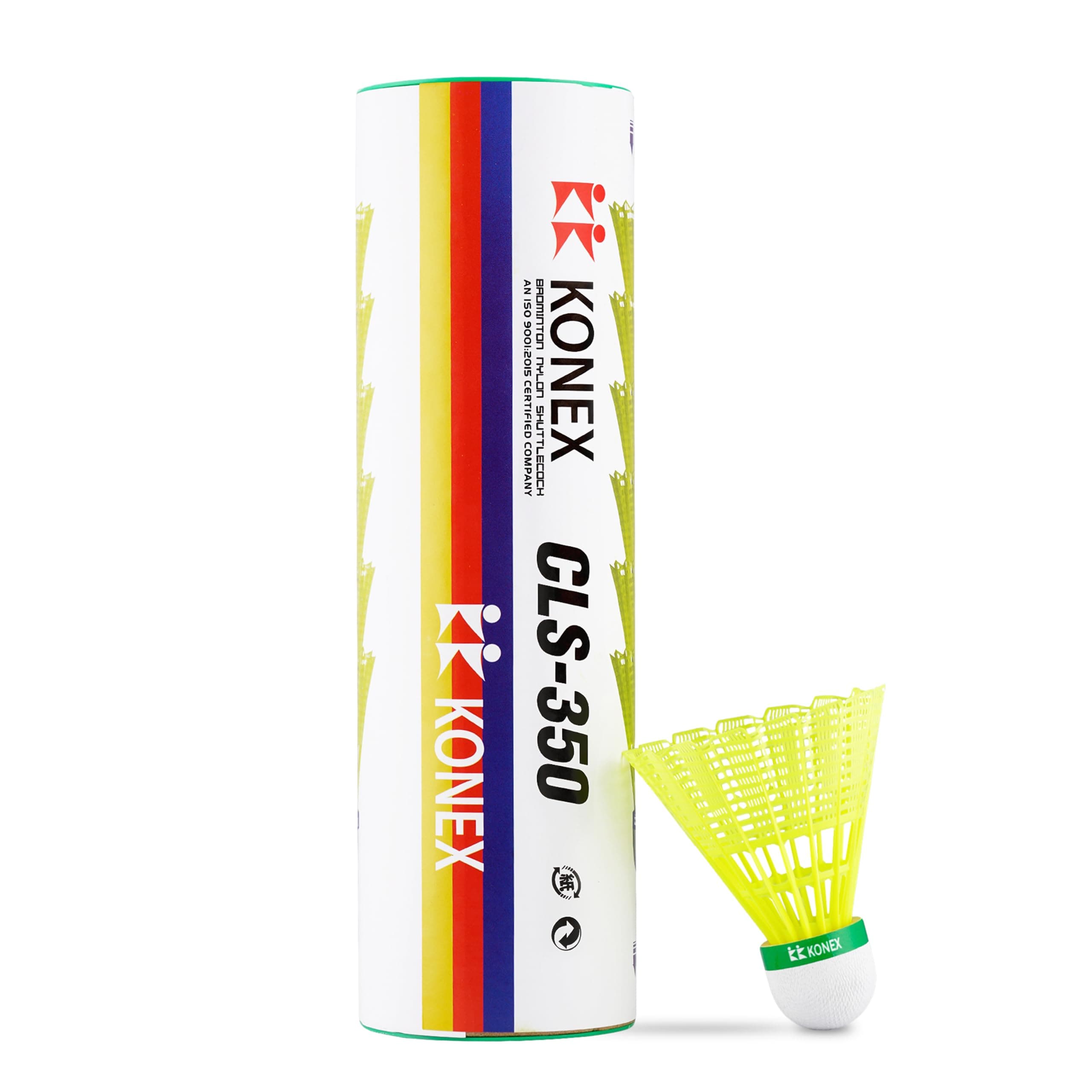 Konex Badminton Shuttlecock | Durable Nylon | Yellow | Pack of 6