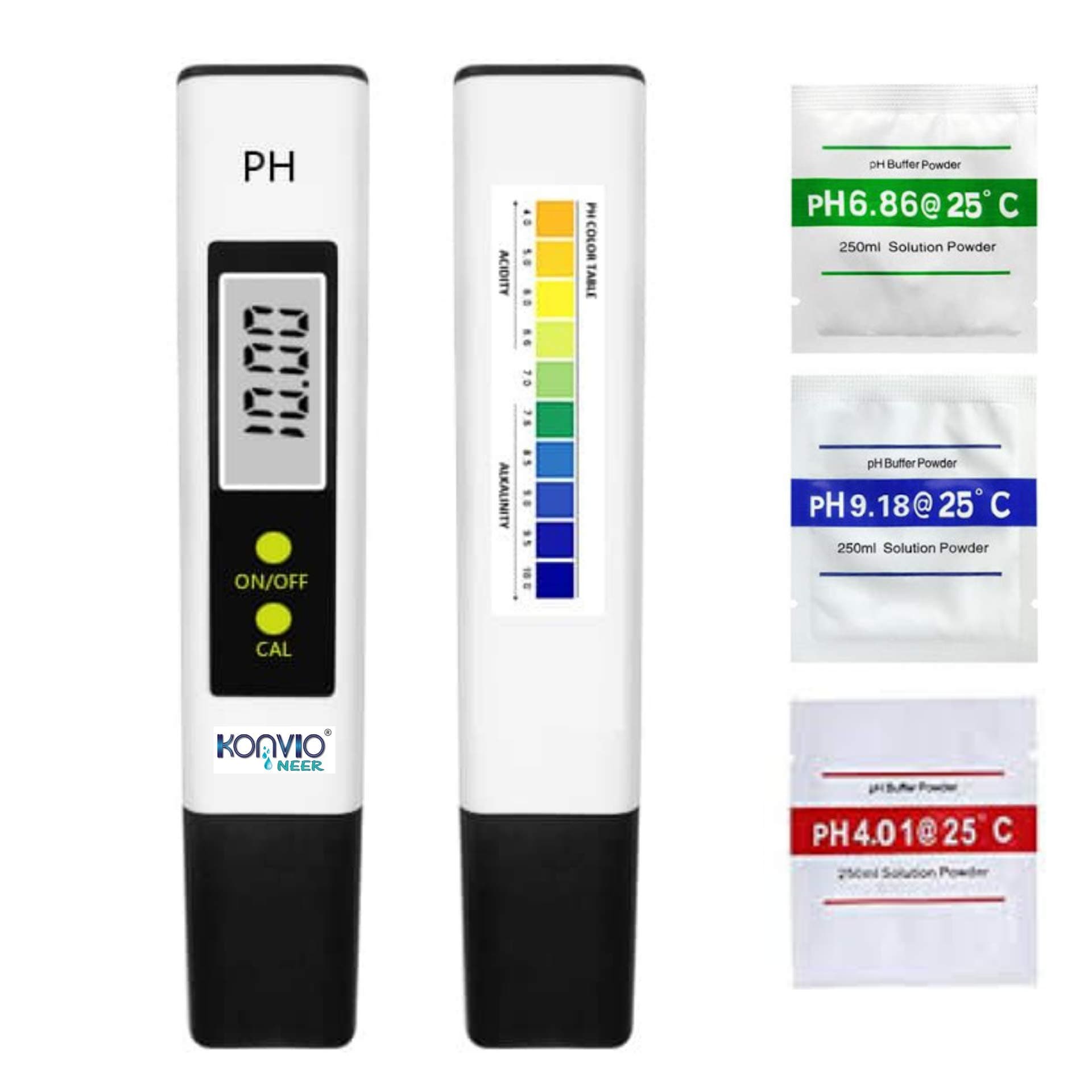 Konvio Neer Digital pH Test Meter ±0.1pH Accuracy, 0.00-14.00 Range