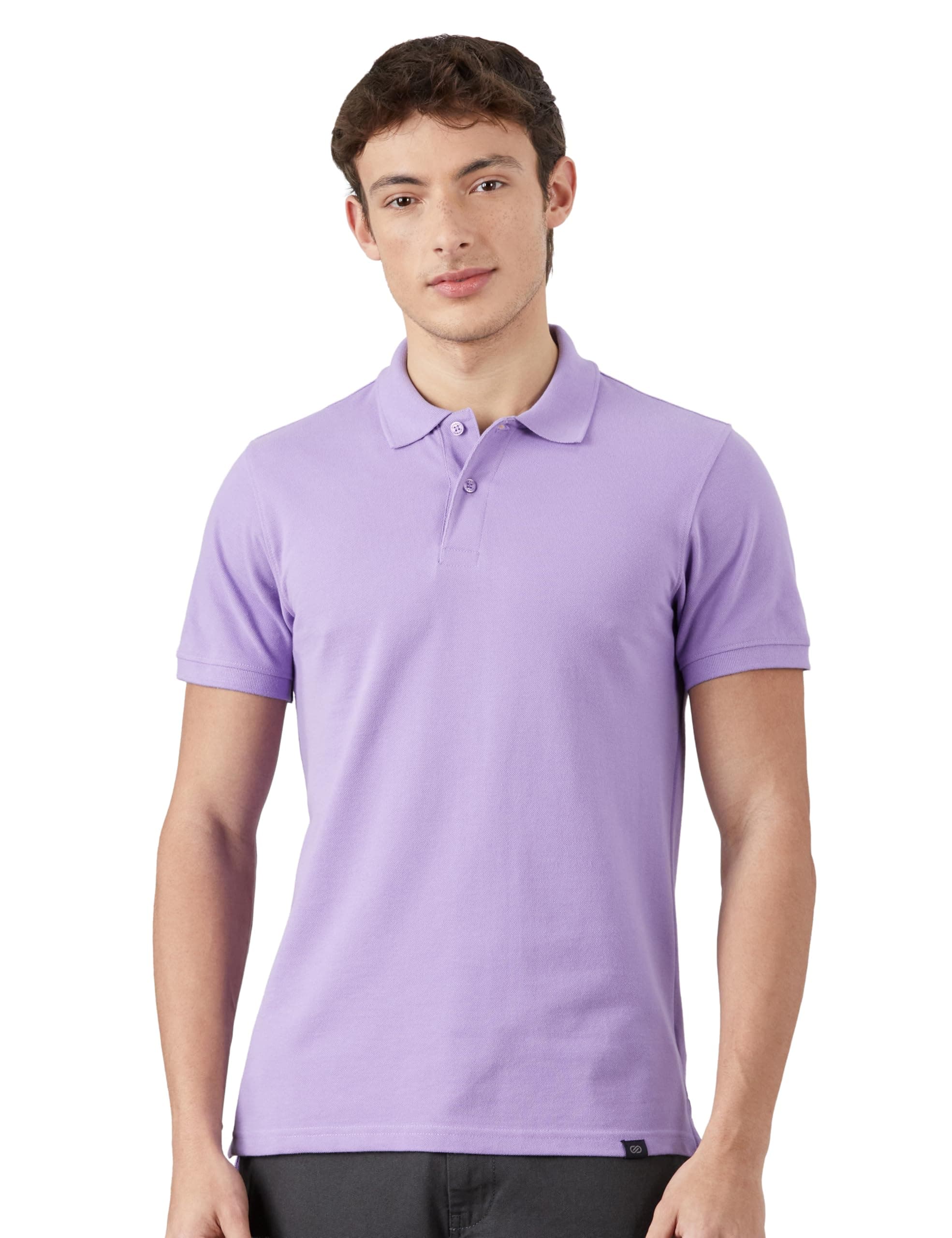 Amazon Brand - Symbol Men's Cotton Rich Solid Polo Tshirt | Collar Tshirts | Half Sleeves | Plain-Regular Fit (Available in Plus Size and Combo Pack of 2)