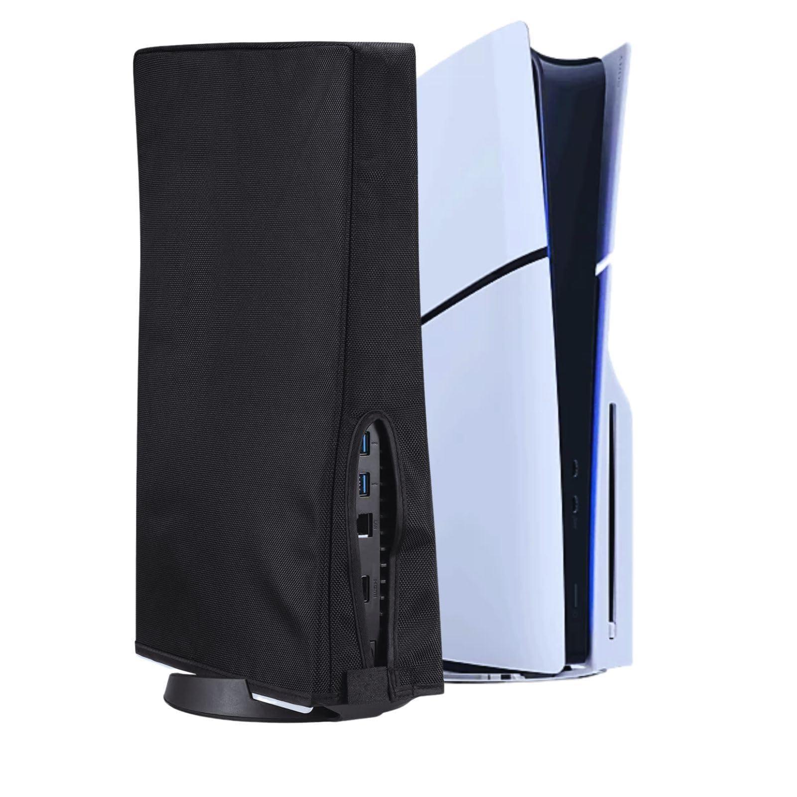 Dorca® Dust Cover For PS5 Slim Console, 1680D Oxford Fabric Anti-Scratch Waterproof Dust Guard With Back Cable Port For PS5 Slim Digital & Disk Version, Keeps device NEW and Dust free