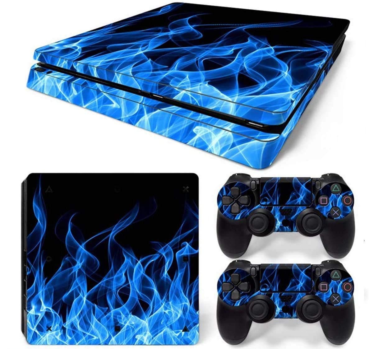 Graphixdesign Theme 3M Skin Sticker Cover for PS4 Slim Console and 2 Controller Decal Cover+ 4 Led bar Decal Sticker