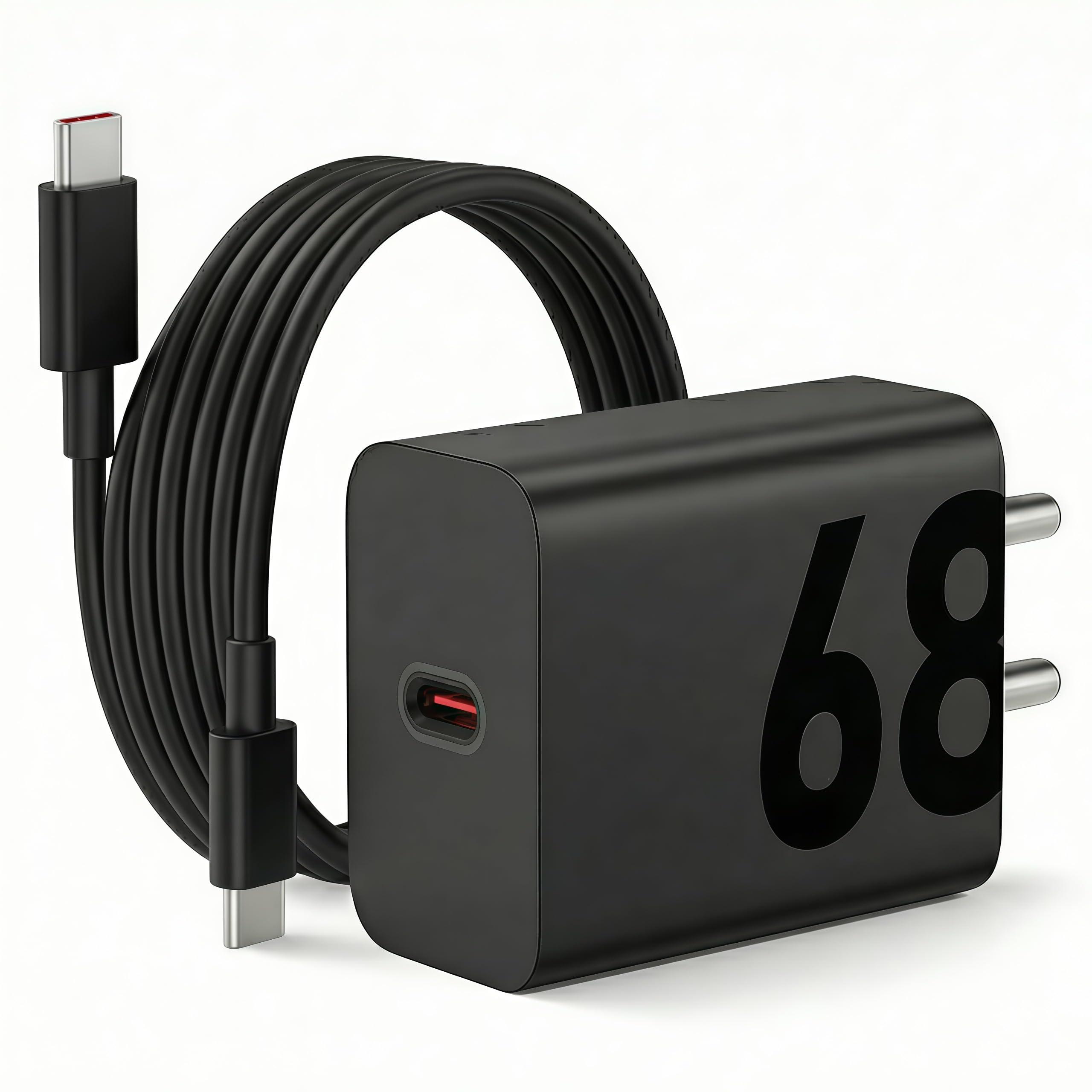 UNIGEN 68W TurboPower Fast Charger Compatible with Motorola Edge 60 Pro/Fusion/Edge 50 Fusion, Edge 50 Ultra/50 Pro/Razr 50 Ultra/Moto G84/G45/G54/E40/G35 | Not Supports Laptop Charging
