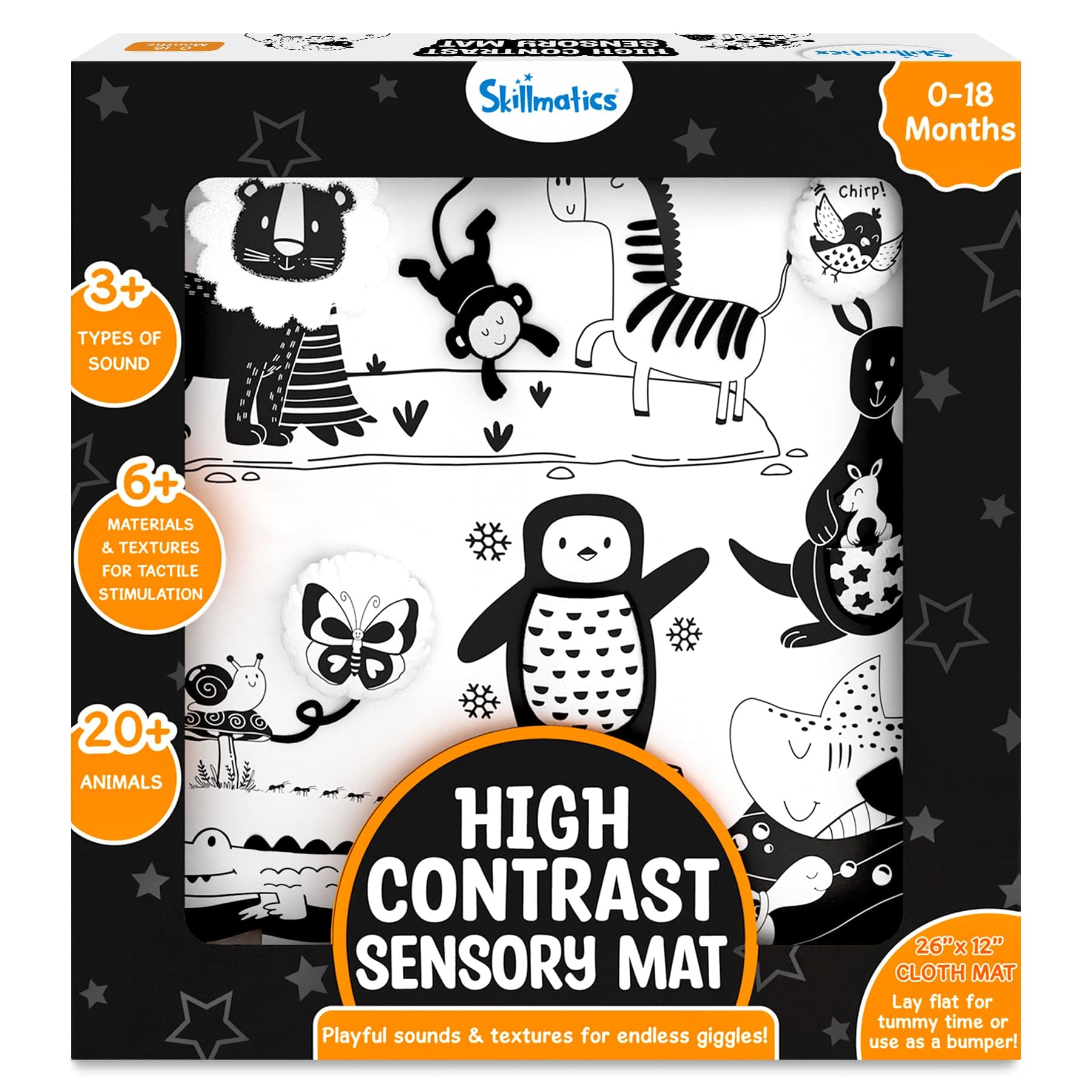 Skillmatics High Contrast Sensory Cloth Mat for Babies & Infants