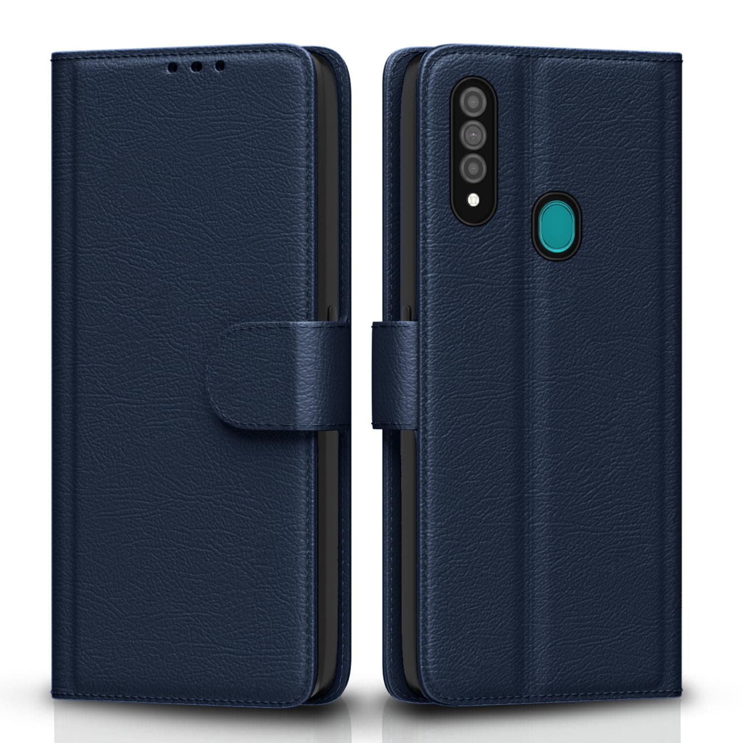 Pikkme Oppo A31 Flip Case | Vintage Leather Finish | Inside TPU with Card Pockets | Wallet Stand and Shock Proof | Magnetic Closing | Flip Cover for Oppo A31 (Blue)