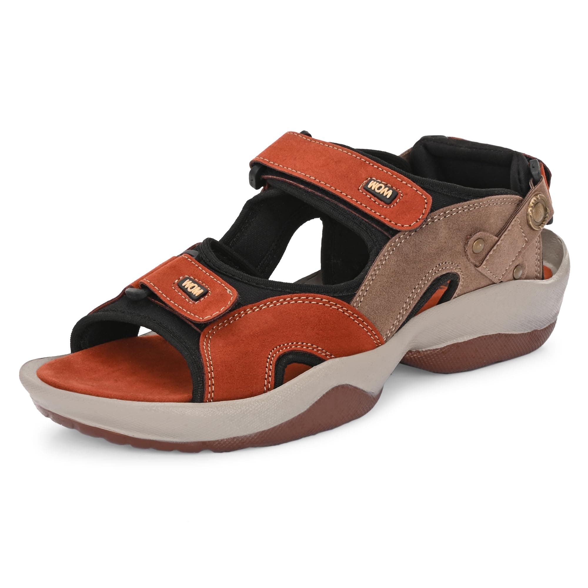 Centrino Sandals for Men |Flat Casual Sandals With Adjustable Velcro Closure For Easy Wear With Flexible Fitting And Trendy | Stylish Sandal With Unique Sole Design for Office & Travel RODIO 13 UK (3263)