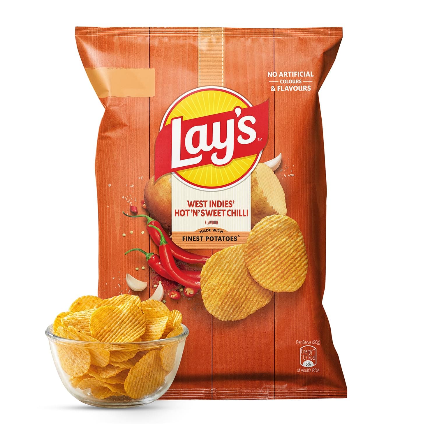 Lay’s Hot and Sweet Chilli, 52.9g/ 48g /58g (Weight may vary)
