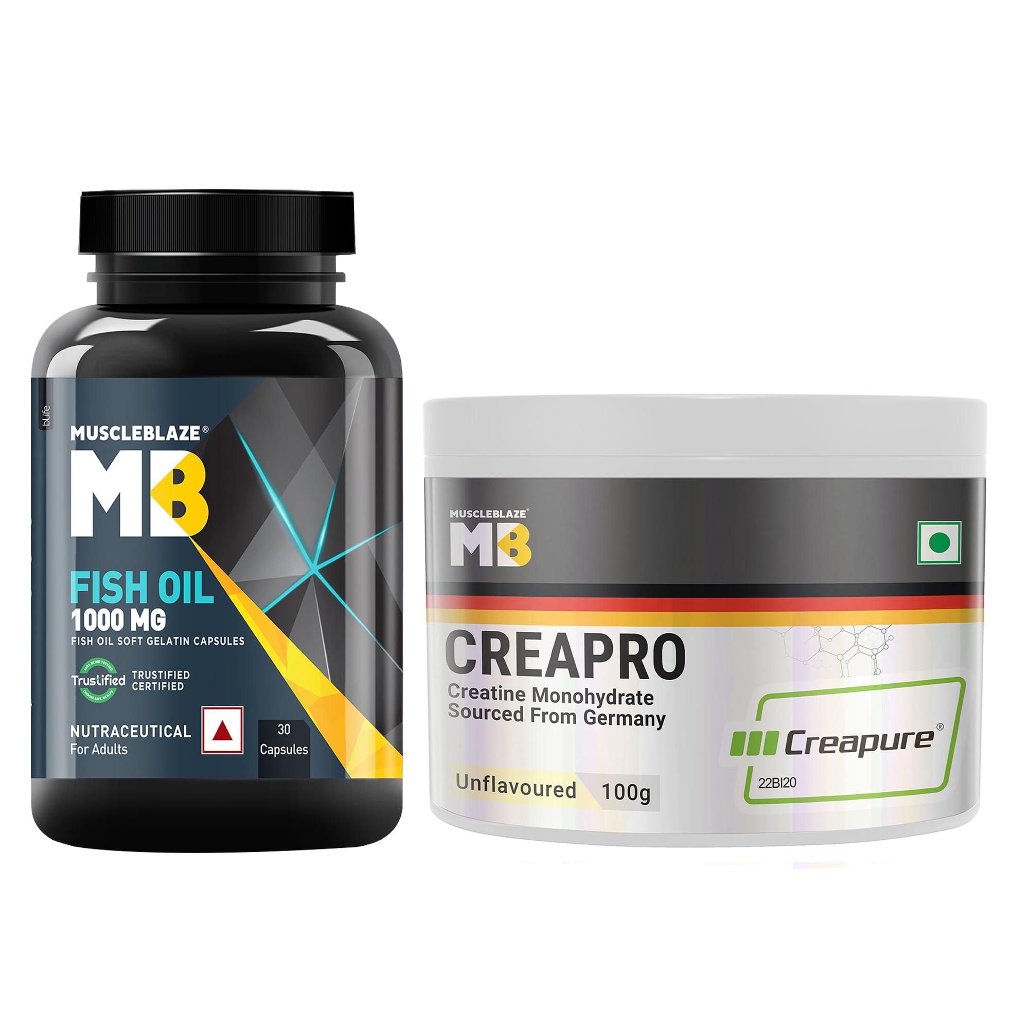 MuscleBlaze CreaPRO Creatine Monohydrate Powder, Unflavoured,100g