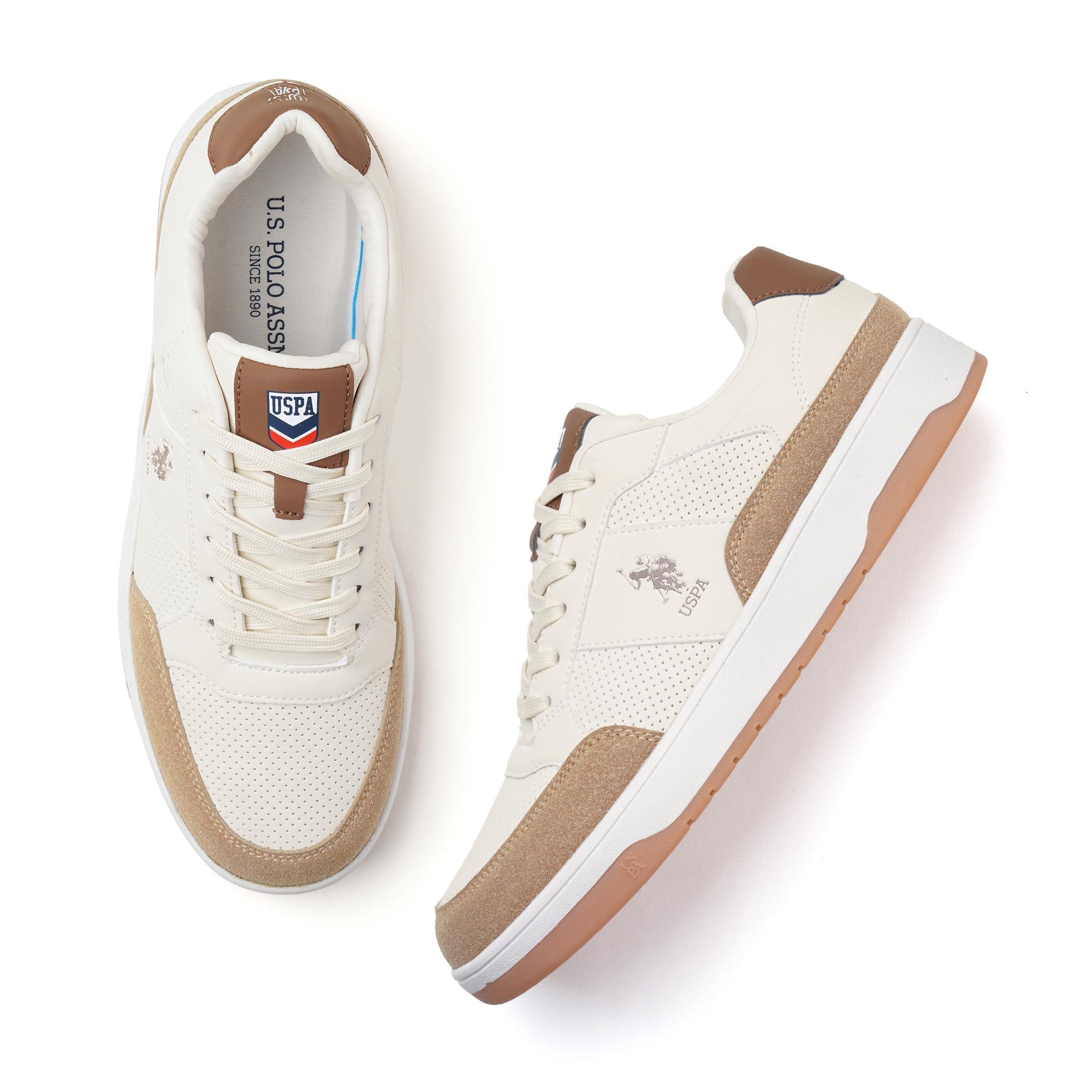 U.S. POLO ASSN. USPA | Simon 2.0|Stylish Casual Sneaker Shoes for Man Beige