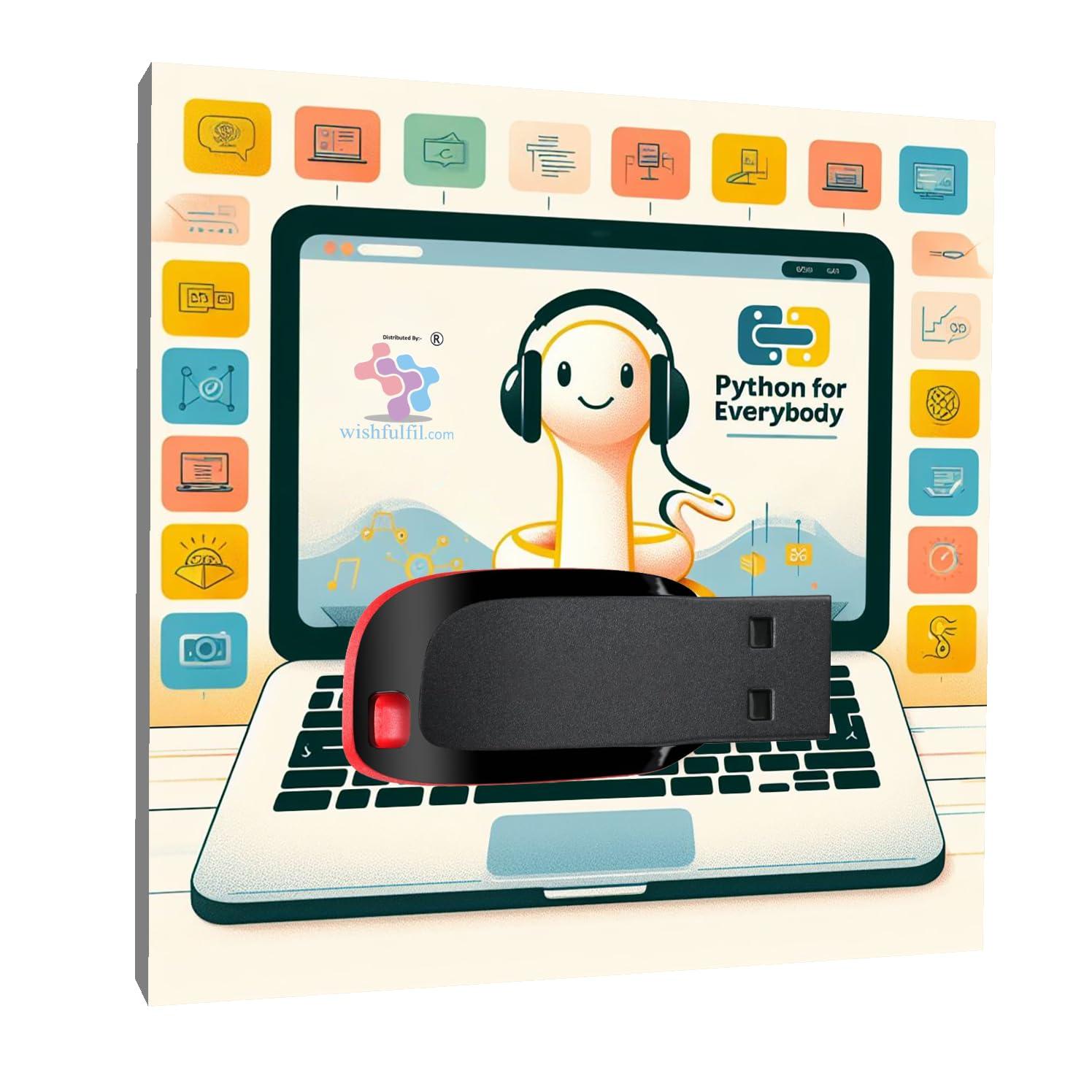 Wishfulfil Python for Everybody English Video Course Pendrive - Learn Python for All Skill Levels