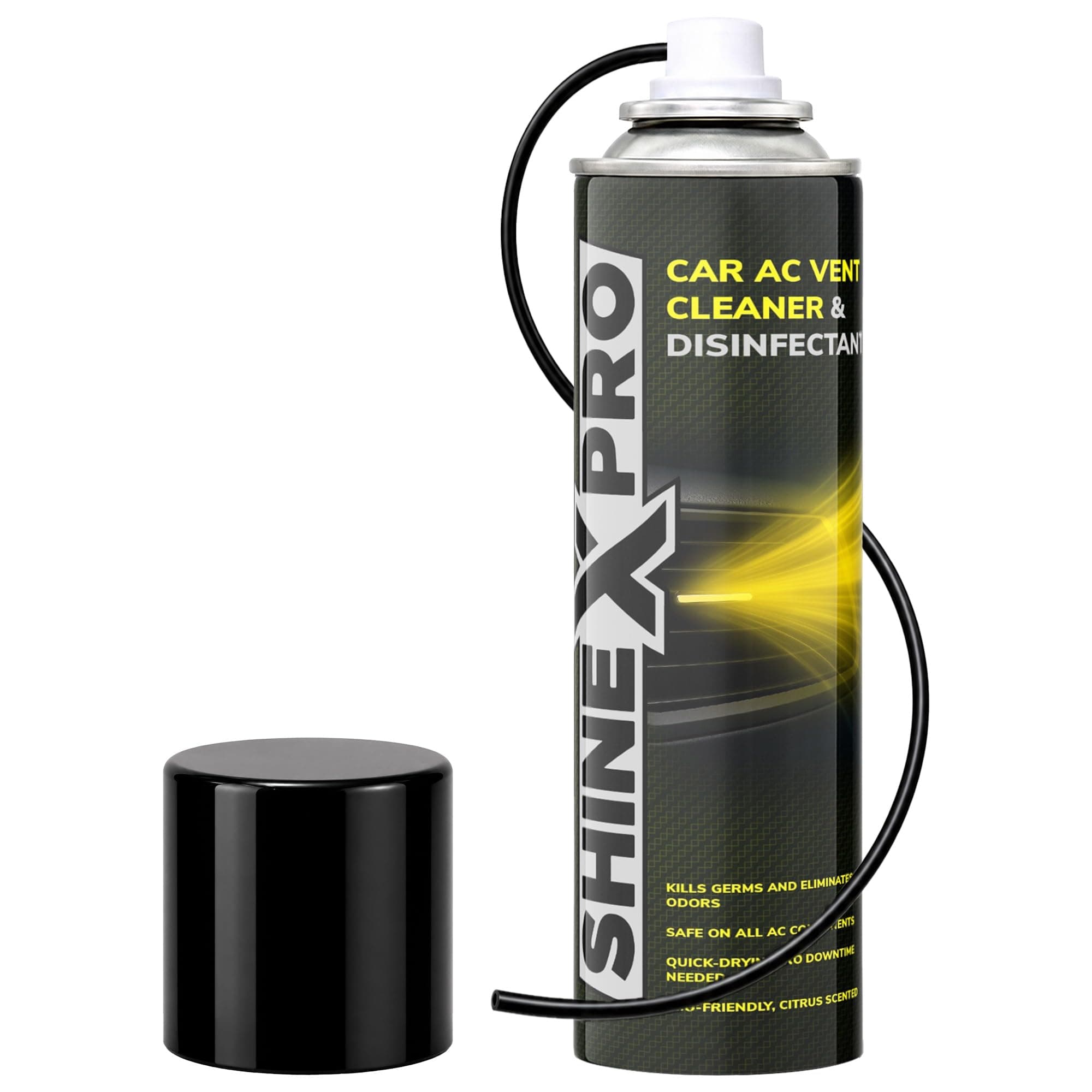 ShineXPro Car AC Vent Cleaner & Duct Cleaner - AC Vent Cleaner for Car Removes Odour, Dust & Bacteria - AC Cleaning Spray Foam Deep Cleans Air Vents - 300ml Bottle Cleans a Full Car, Citrus Scented